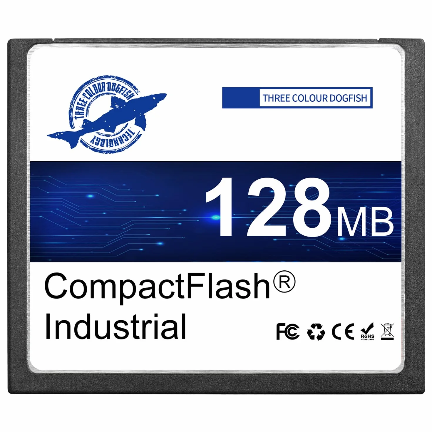 Dogfish 128MB Compact Flash Card Scheda di Memoria Industriale CF Tipo I ad Alte Prestazioni FAT16 per Apparecchiature Industriali e Fotocamere Digitali Vintage