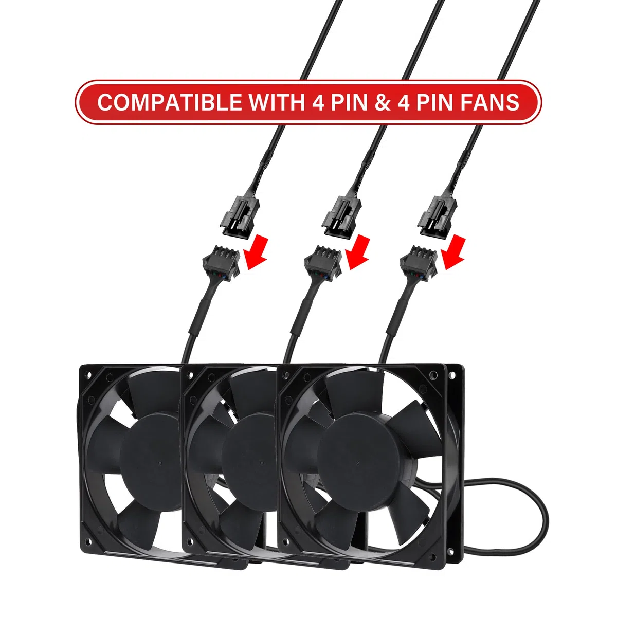GINTOOYUN 2 cavi splitter da 1 a 3 ARGB da 12 V, 4 pin, femmina a tre SM a 4 pin, cavo splitter RGB per strisce luminose LED, ventola ARGB da 12 V, case per computer, ecc. (stile 6)