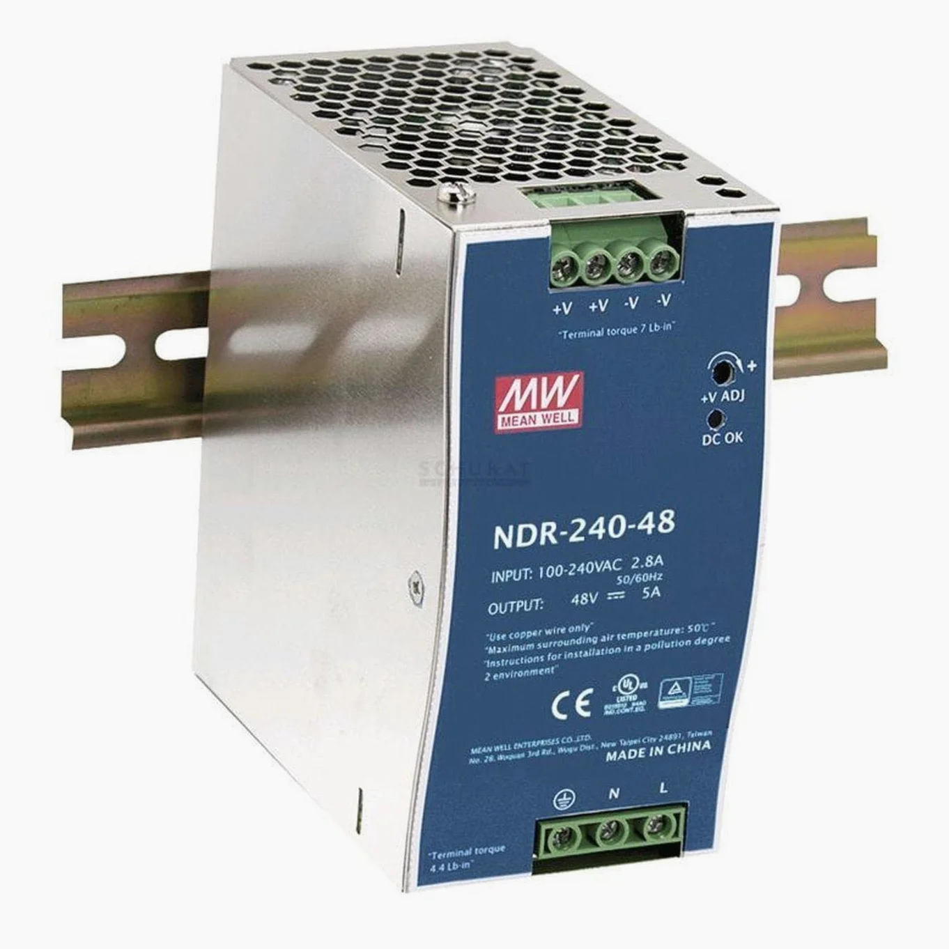 MEAN WELL NDR-240-48 240W 48V 5A Alimentazione Din Rail DIN-RAIL