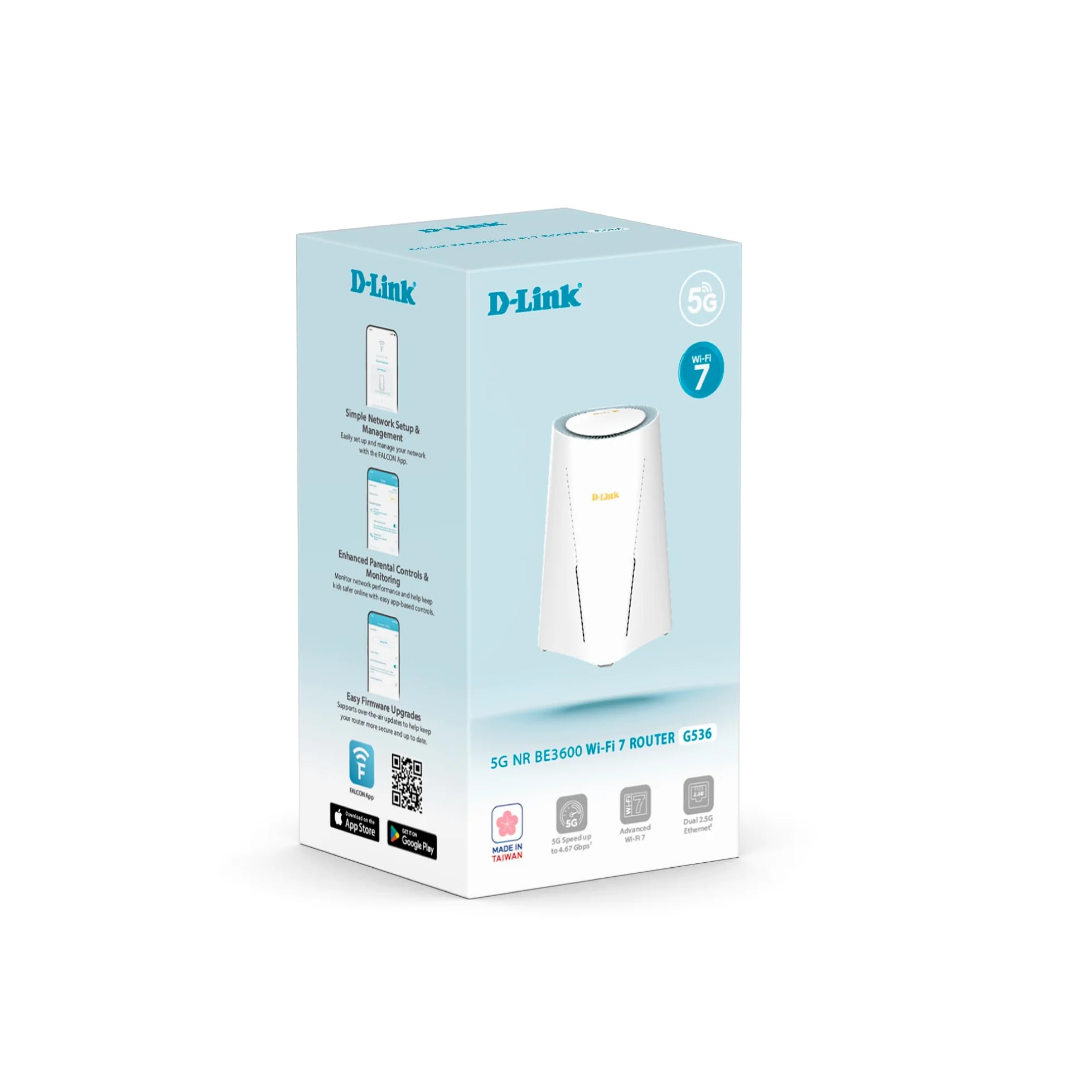 D-Link G536 Router WiFi 7 5G con slot SIM, supporto antenne esterne (SMA doppi), BE3600, 5G fino a 4,67 Gbps, porte doppie 2,5 Gigabit, commutazione WAN automatica, compatibile Mesh