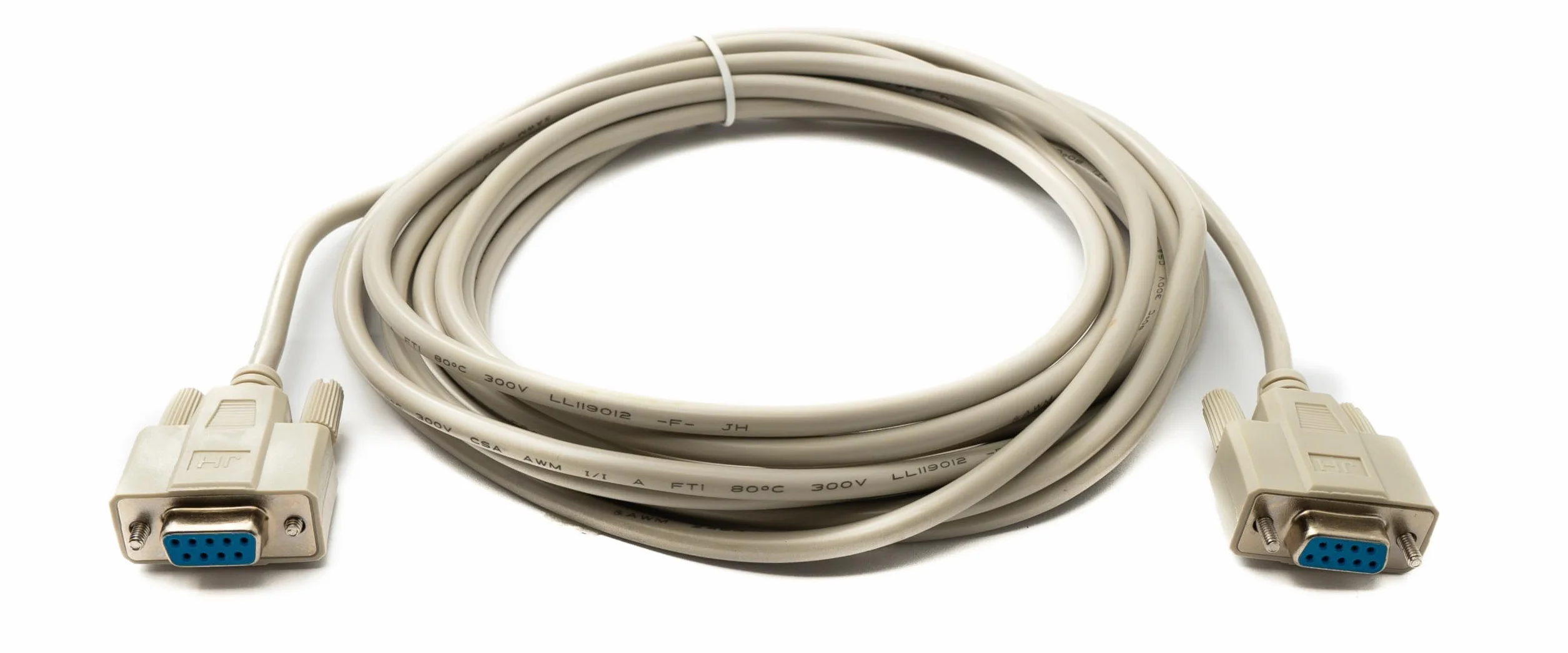 Cavo D Sub 5 m 9 pin femmina a femmina RS232 DB9 adattatore grigio