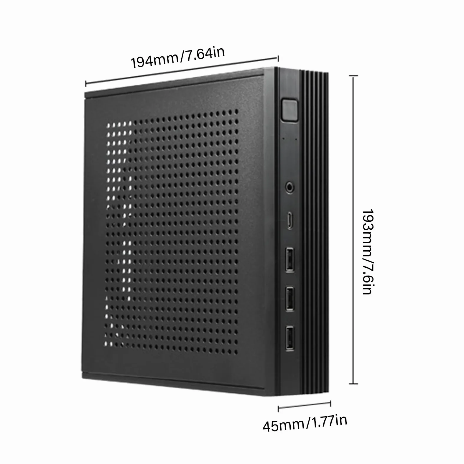 TX06 Desktop Small ITX Case Supporta schede madri DCIN sottili Risparmio spazio con raffreddamento velocità Compatibilità con montaggio
