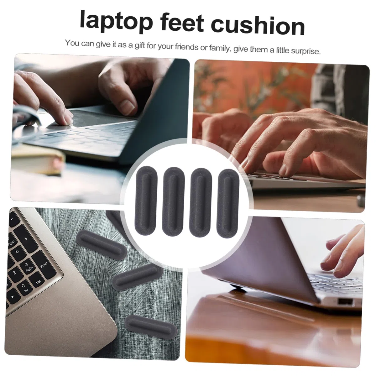 3 Set di Piedini in Gomma Compatibili con Laptop per Stabilità Digitazione Confortevole E Riduzione del Calore 4 Pezzi * 3