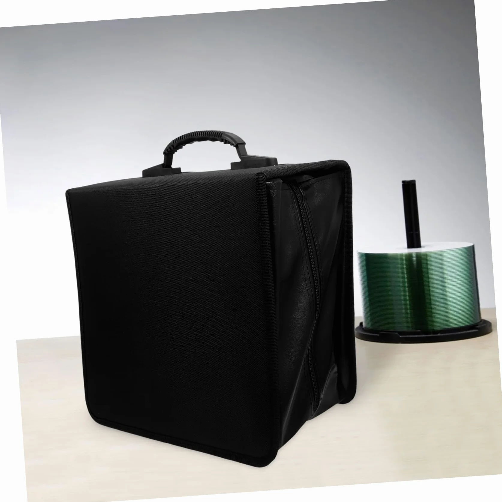 Mobestech Portaoggetti Per Dvd in Pu Da Dischi Organizer Cd Con Maniglia Raccoglitore Per Cd Custodia Per Dischi Per Auto e Viaggi