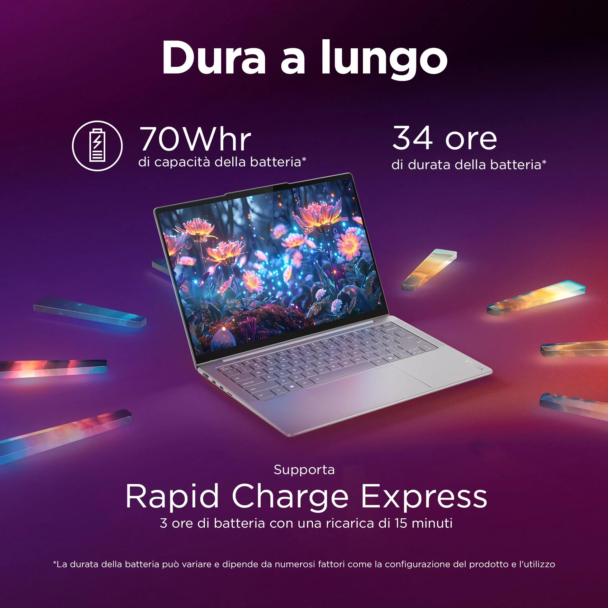 Lenovo Yoga Slim 7i Aura Edition Copilot+ PC Notebook 14'' OLED, Intel Core Ultra 5 226V, 16GB RAM, 512GB SSD, WiFi 7, Laptop in alluminio per Lavoro, Studio e Creatività - Caricatore non incluso