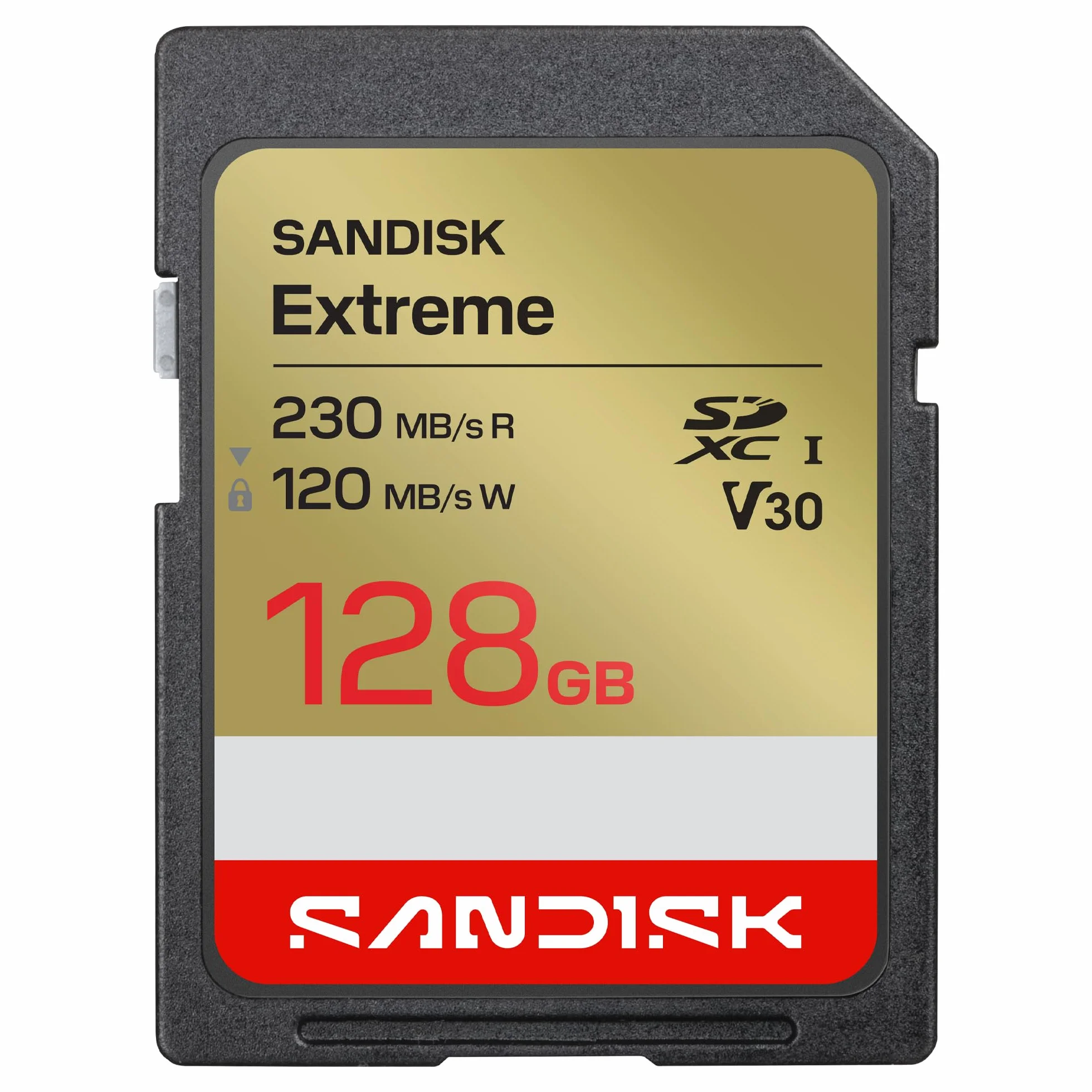 SANDISK Extreme Scheda SD UHS-I da 128 GB (fino a 230 MB/s velocità di lettura e fino a 120 MB/s velocità di scrittura, video in 4K UHD, U3, V30) SANDISK Memory Zone App