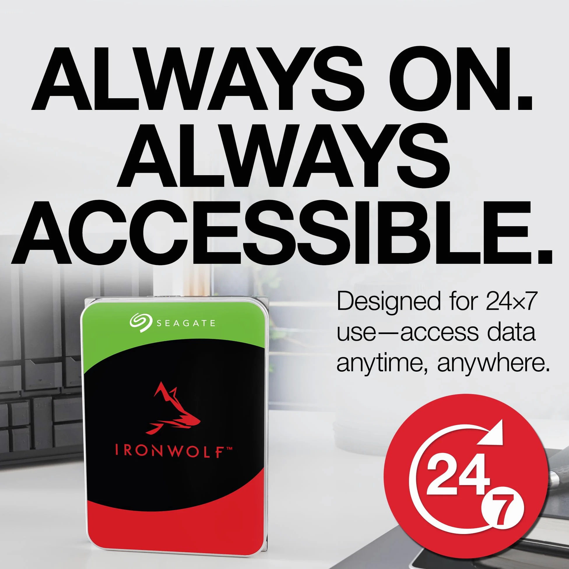 Seagate 10 TB IronWolf NAS 3.5 Inch Hard Drive ST10000VN0008 (SATA 6 Gb/s/256 MB/7200 RPM)
