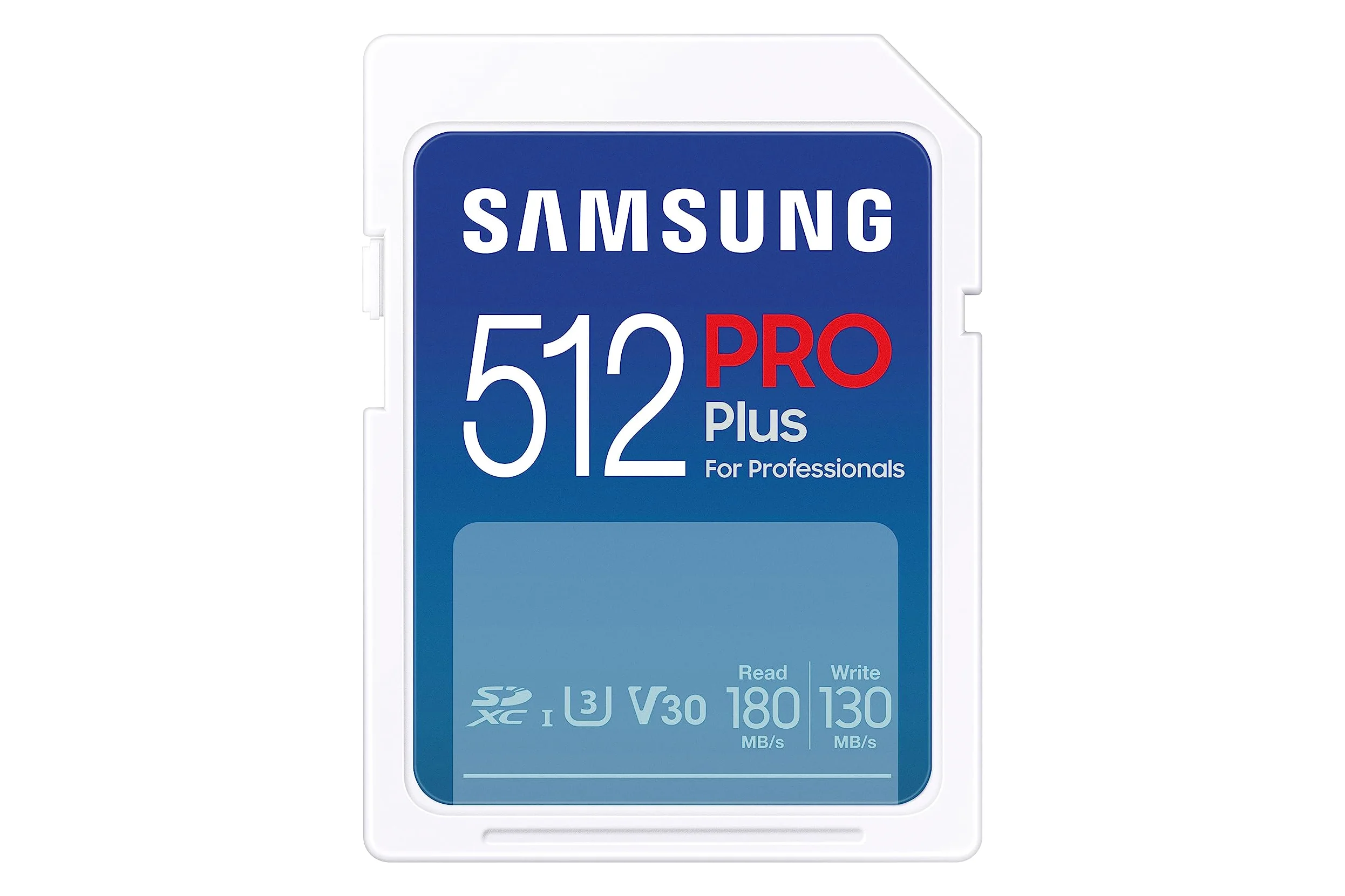 Samsung Memorie PRO Plus Scheda SD per Fotografia da 512 GB, UHS-I U3, Fino a 180 MB/s (MB-SD512S/EU)