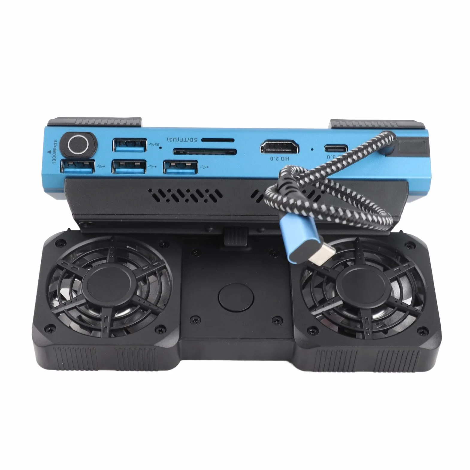 Topiky 9 in 1 Stazione di Docking RGB per Steam Deck, Stazione di Docking USB C con HDMI 4K a 60Hz, Dock Console da Gioco Portatile Gigabit Ethernet con Ventole di Raffreddamento a