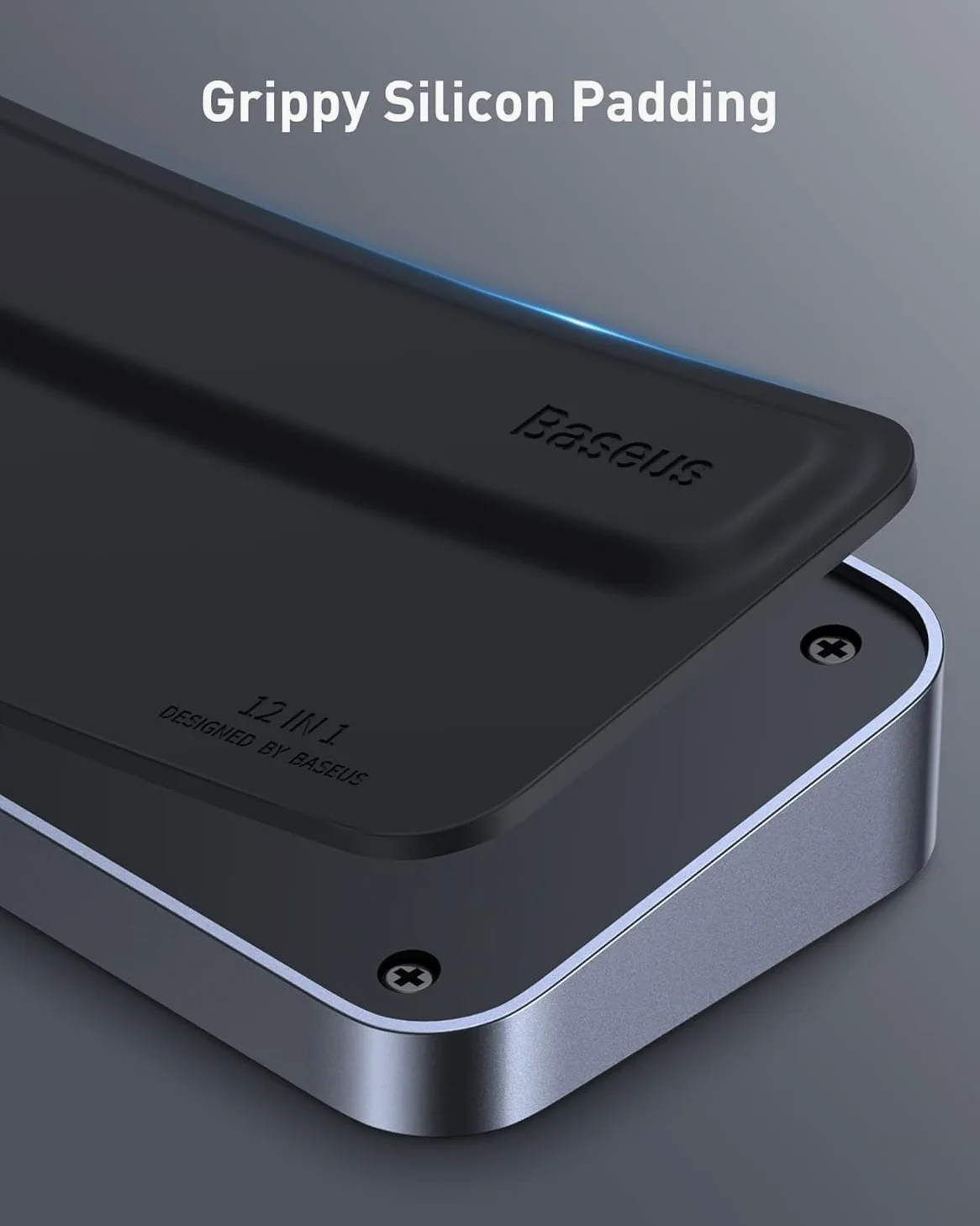 Baseus Docking station per computer portatile, 4K Multitasking Docking Station con 2 HDMI+DP, PD, 3 USB-A, RJ45, Audio, lettore di schede TF/SD, hub USB compatibile per MacBook/Dell/HP/Surface/Lenovo