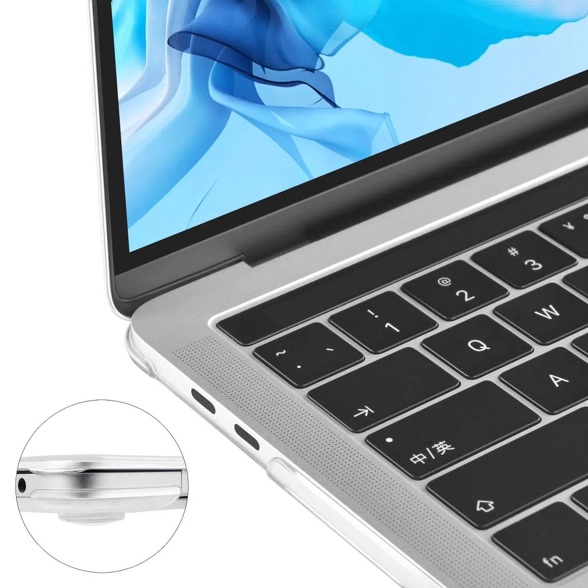 TECOOL Cover compatibile con MacBook Pro 16 Pollici 2020 2019 (A2141) con Touch Bar, Custodia Rigida Protettiva Sottile in Plastica Superficie Liscia, Cristallo Trasparente