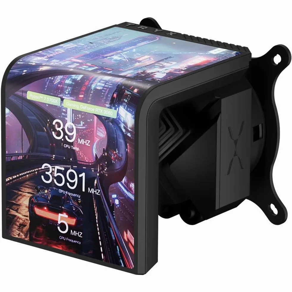 TRYX PANORAMA SE ARGB 360 Raffreddamento a liquido completo, display 3D AMOLED - 360mm, nero
