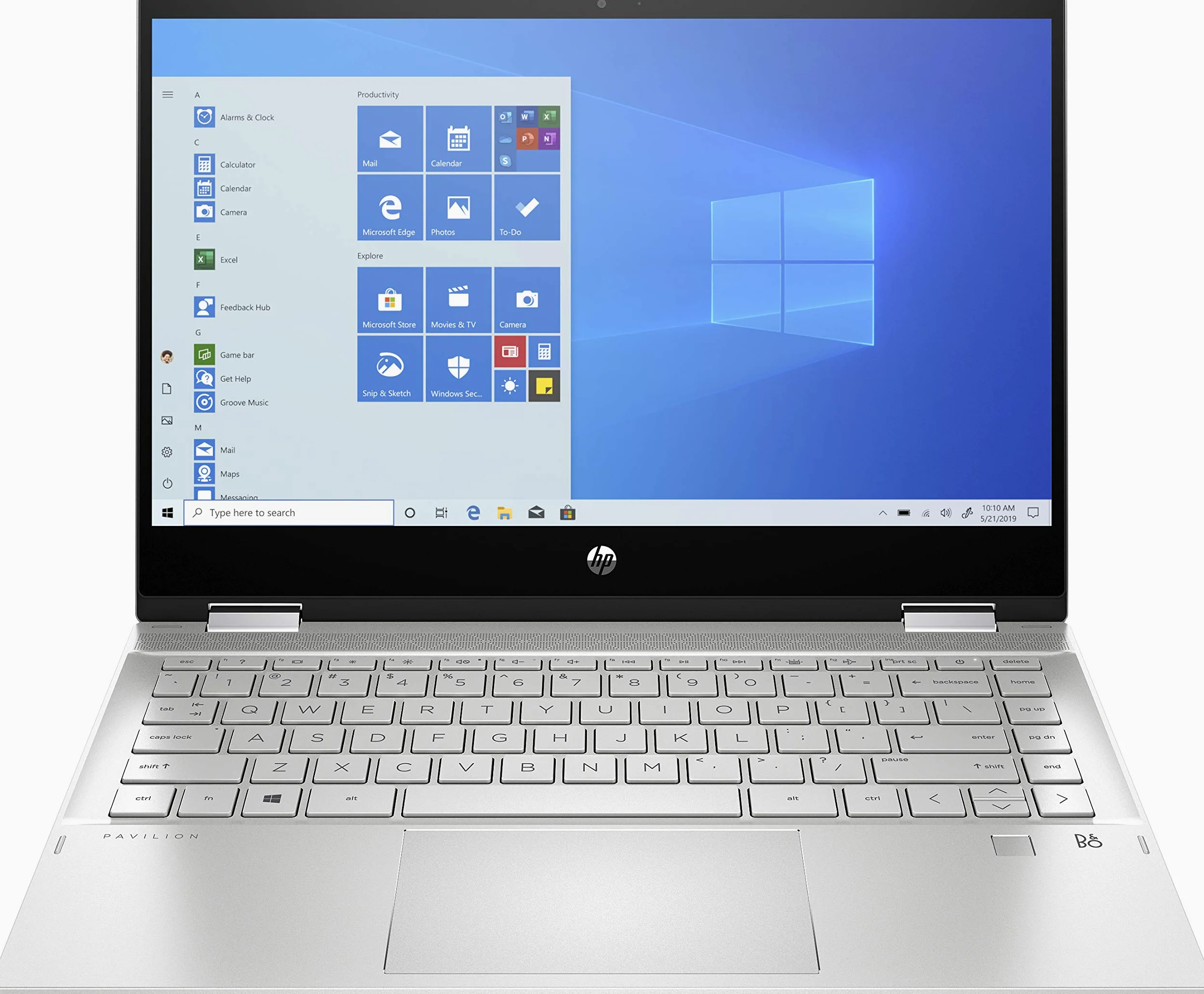 HP - PC Pavilion X360 14-dw1021nl Notebook Convertibile, Intel Core i3-1115G4, RAM 8 GB, SSD 256 GB, Grafica UHD Intel, Windows 10 Home, Schermo 14” FHD, Lettore Impronte Digitali, USB-C, Argento