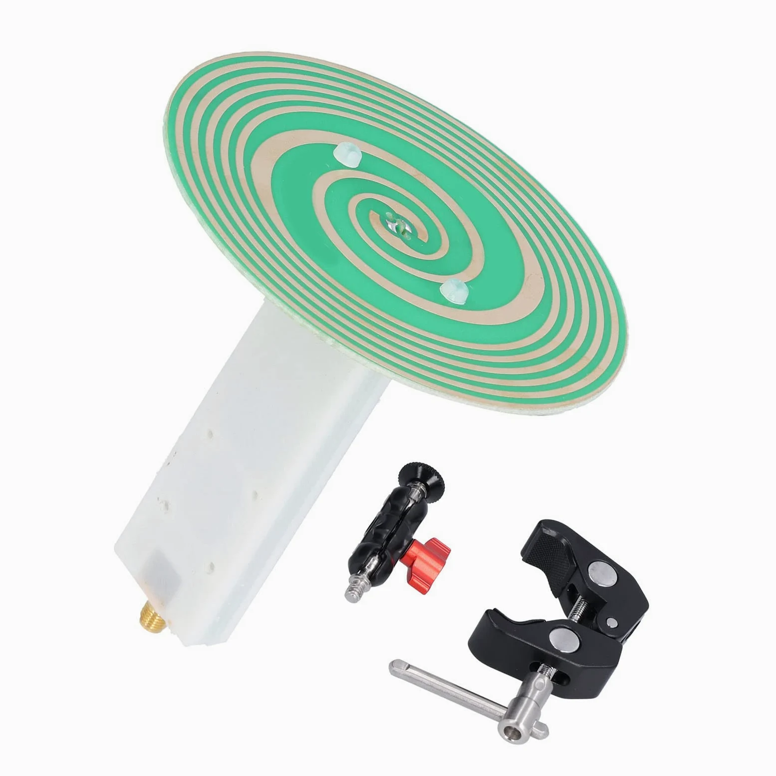 Antenna UWB a banda ultra larga R104 con guadagno 3dBi e porta di montaggio filettata da 1/4 di pollice per attacco treppiede - Design polarizzato circolarmente, gamma di