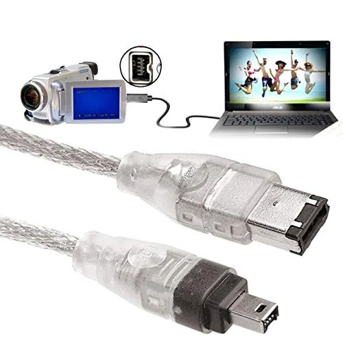 Cablecc - Cavo adattatore da 1394 6 pin a Firewire 400 IEEE 1394 4 pin maschio iLink per fotocamera e videocamera