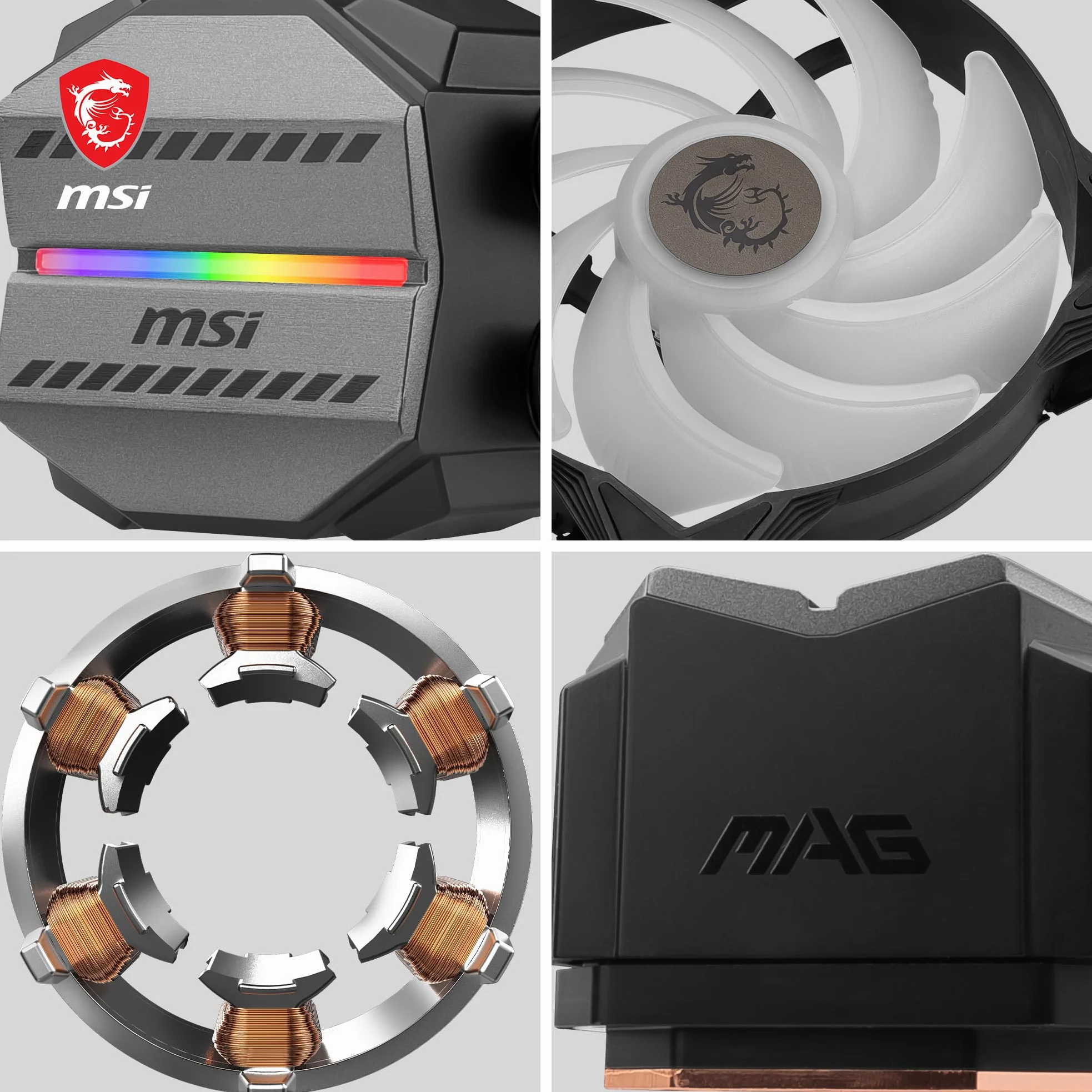 MSI MAG CORELIQUID M360 Dissipatore a liquido - 12 vie con flusso diviso, tubi flessibili a prova di evaporazione, supporto di socket attuali come AM5 e 1700