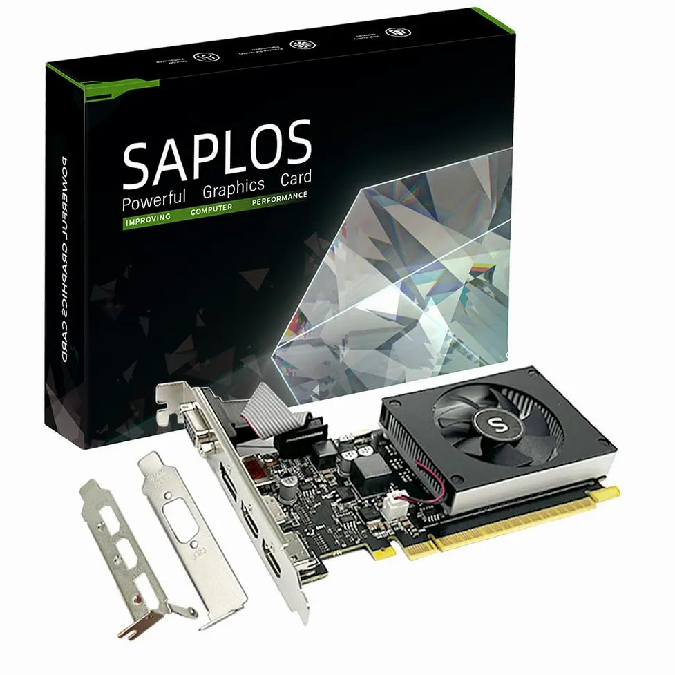 GT 730 4GB Scheda Video, 2 HDMI, DisplayPort, VGA, DDR3 64-bit, Low Profile Scheda Grafica PC, Computer GPU, Low Power, PCI Express x8, DirectX 12