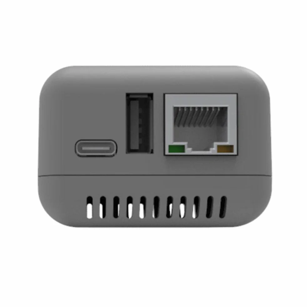 Mini adattatore wireless WiFi Print Server per stampante USB, porta USB 2.0 veloce 10/100Mbps RJ-45 LAN Port Ethernet Print-versione rete grigia