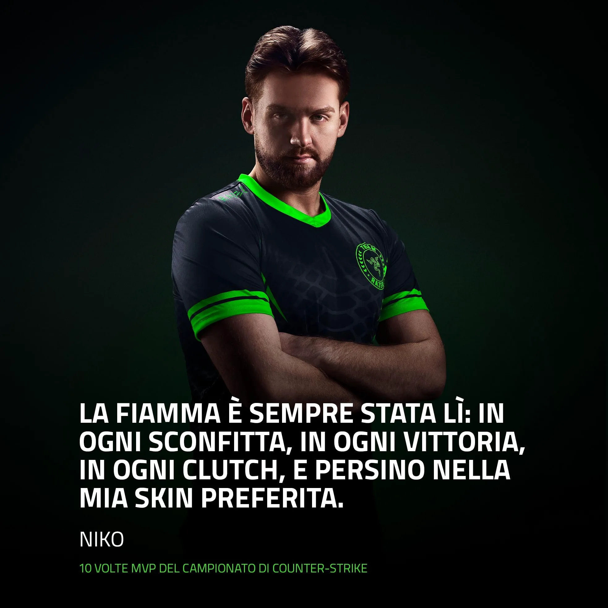 Razer DeathAdder V4 Pro NiKo Edition - Mouse senza fili ergonomico per eSport ultraleggero - 57 g - 2,4 GHz Hyperspeed - Focus Pro 45K Sensore - 8K Hz Polling - Ottici Switches Gen-4 - PC/Mac | NiKo