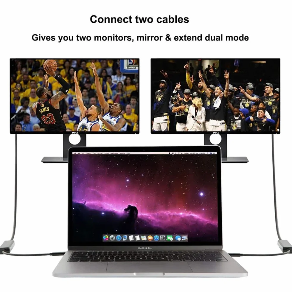 MMOBIEL Adattatore da USB-C a DVI - Da USB-C a DVI-D Dual Link Compatibile con MacBook, iPad, Dell XPS ecc. Cavo Convertitore per Monitor, TV, Proiettore - 1080p Full HD 60Hz - Oro - 1,8 m