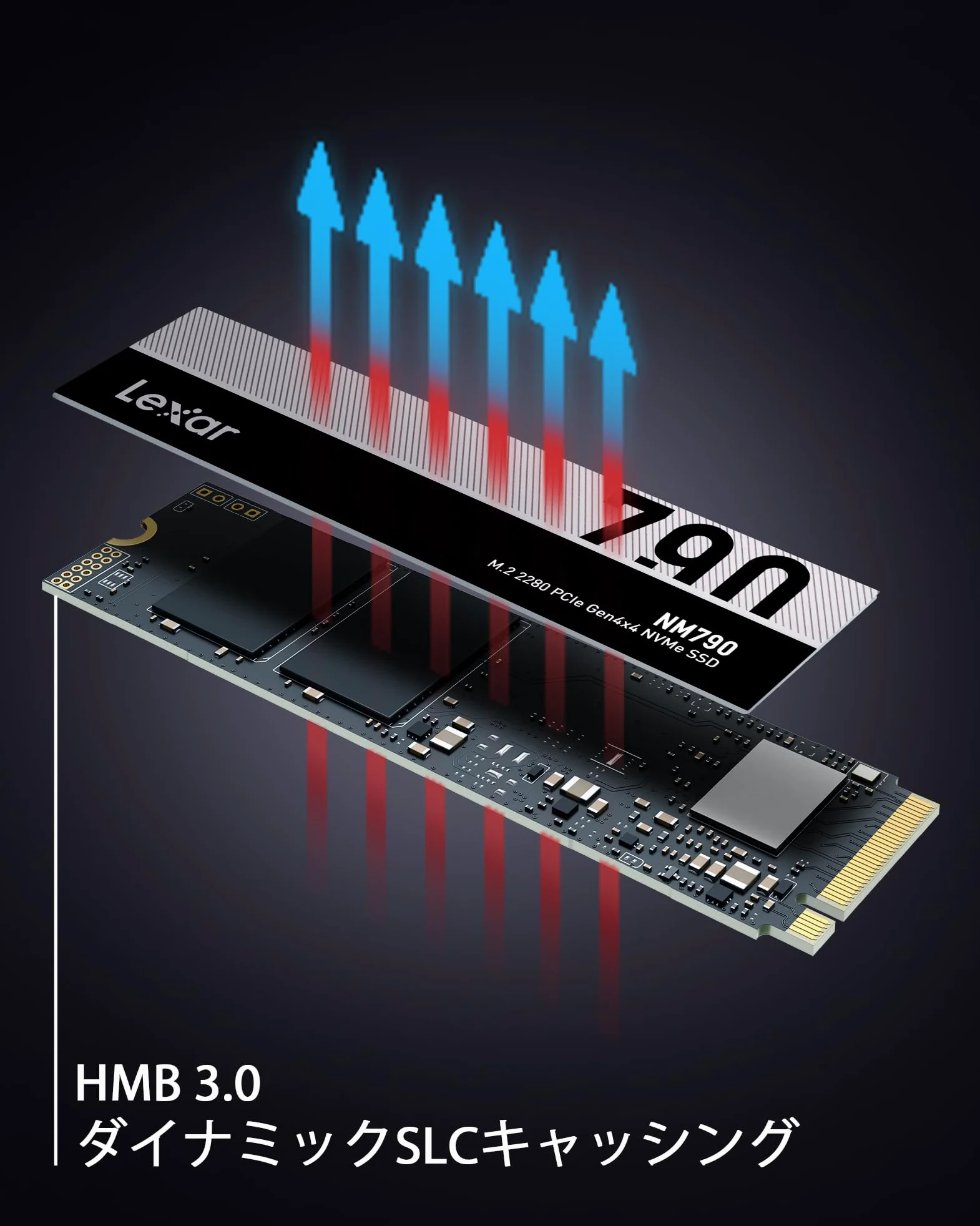 SSD M.2 Lexar 4TB PCIe Gen 4X4 NM790 NVMe