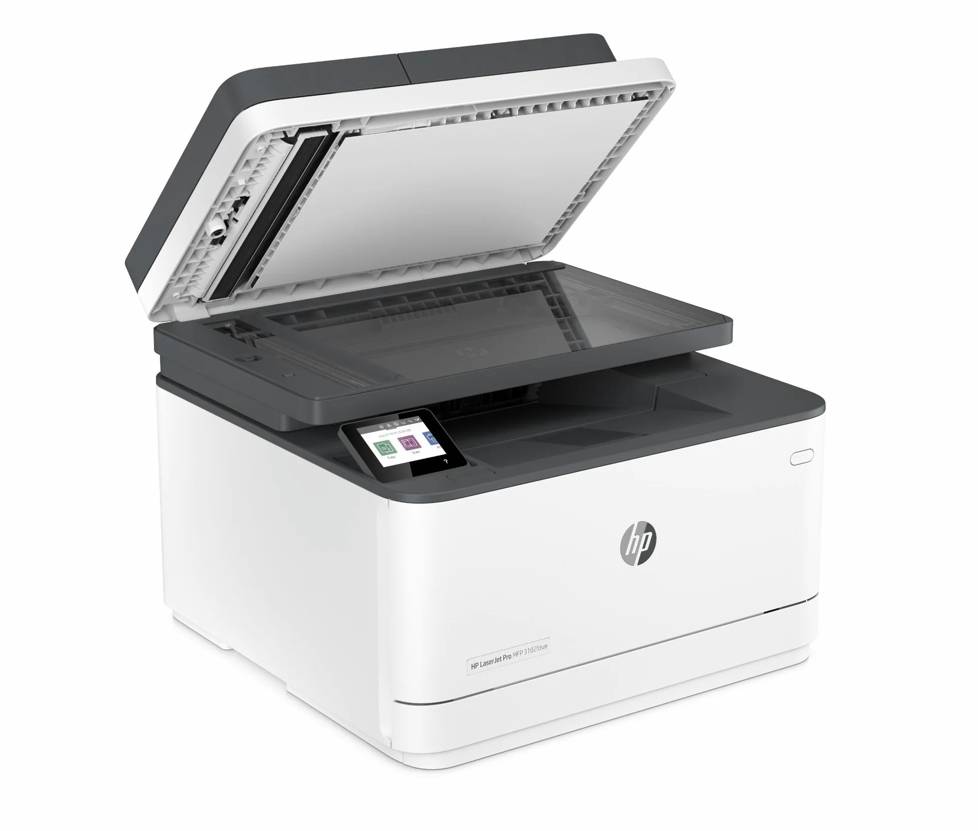 HP LaserJet Pro MFP 3102fdwe 3G630E, Stampante Multifunzione A4, Stampa Fronte e Retro Automatico in b/n, 33 ppm, USB Host, Wi-Fi, Ethernet, Fax, ADF, Smart, Bianca