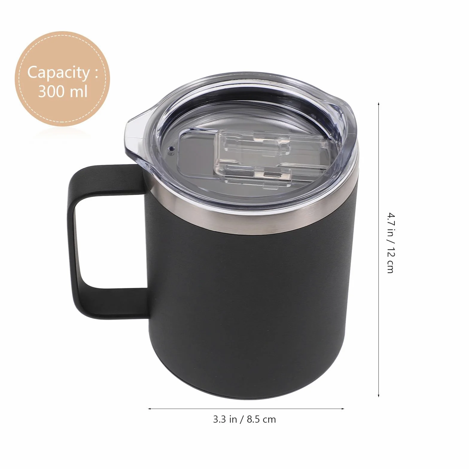 Tazza Termica in Acciaio Inox 300ml Riscaldamento 55 Gradi | Ricarica Wireless, Protezione Surriscaldamento, Induzione Intelligente