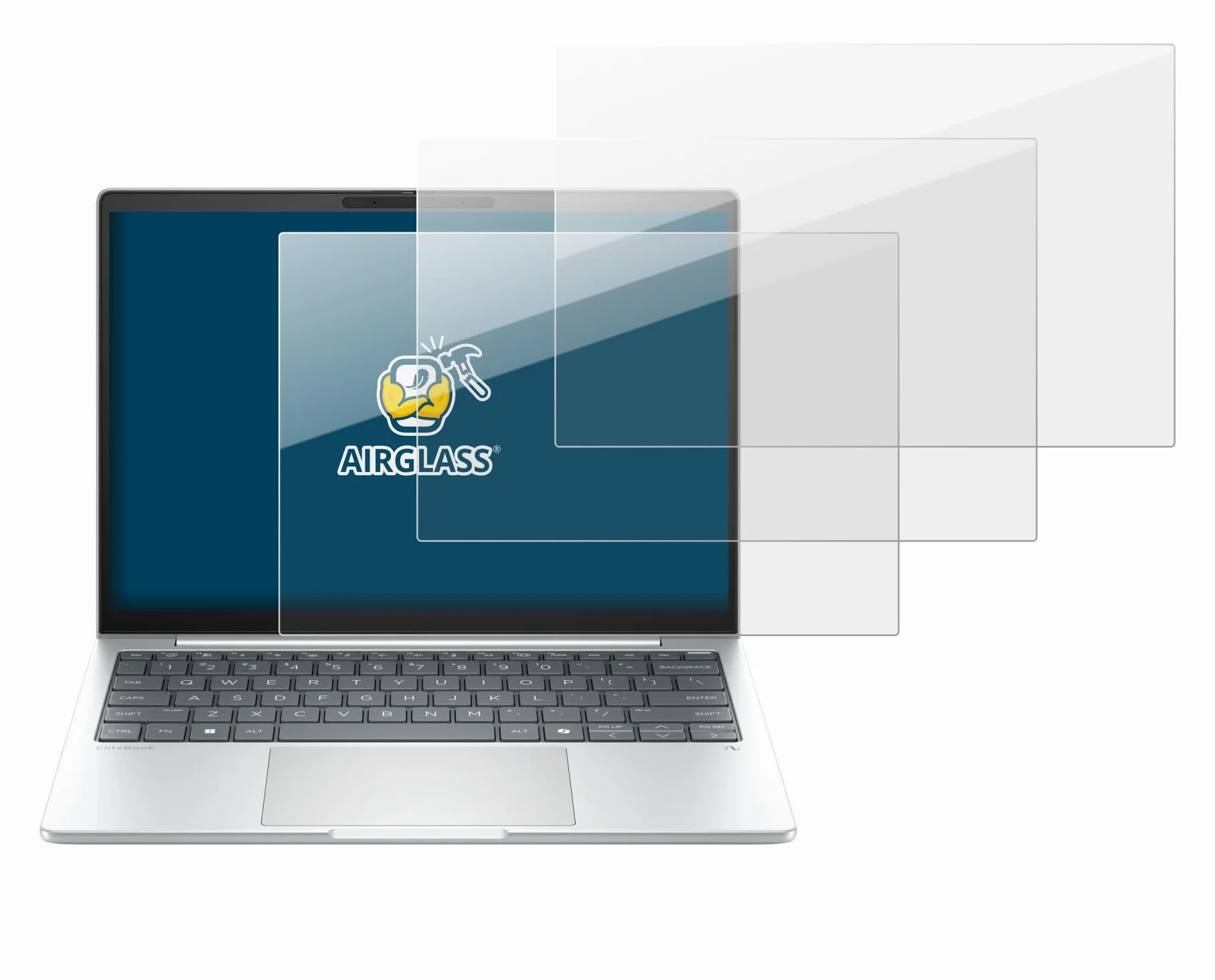 brotect 3 Pezzi Pellicola Vetro per HP EliteBook 8 G1a 13" | Chiara Protezione Schermo Made in Germany, Durezza 9H Anti-Graffio Glass Screen Protector