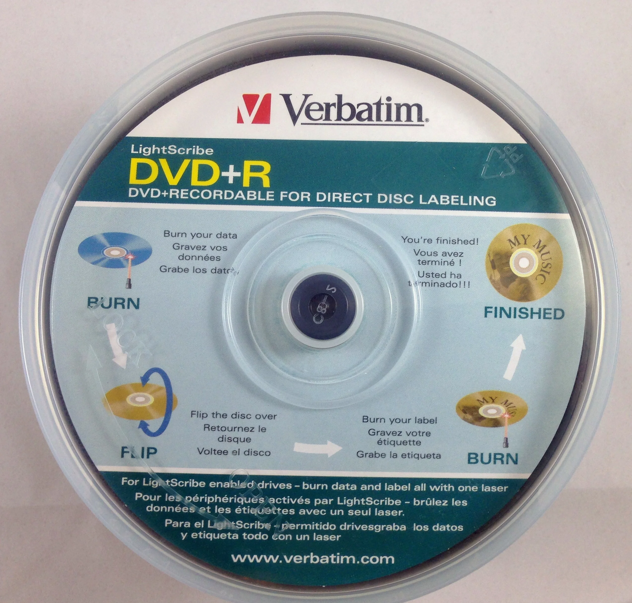 Verbatim LightScribe 8x DVD+R Media