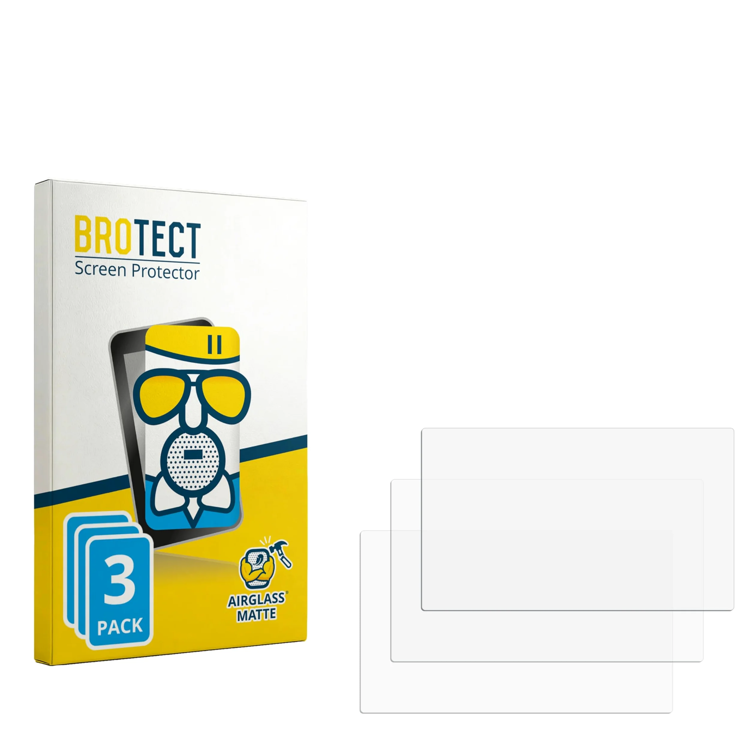 brotect 3 Pezzi Pellicola Vetro per Xpeng G6 15.6" | Opaca Protezione Schermo Made in Germany, Anti-Riflesso Durezza 9H Anti-Graffio