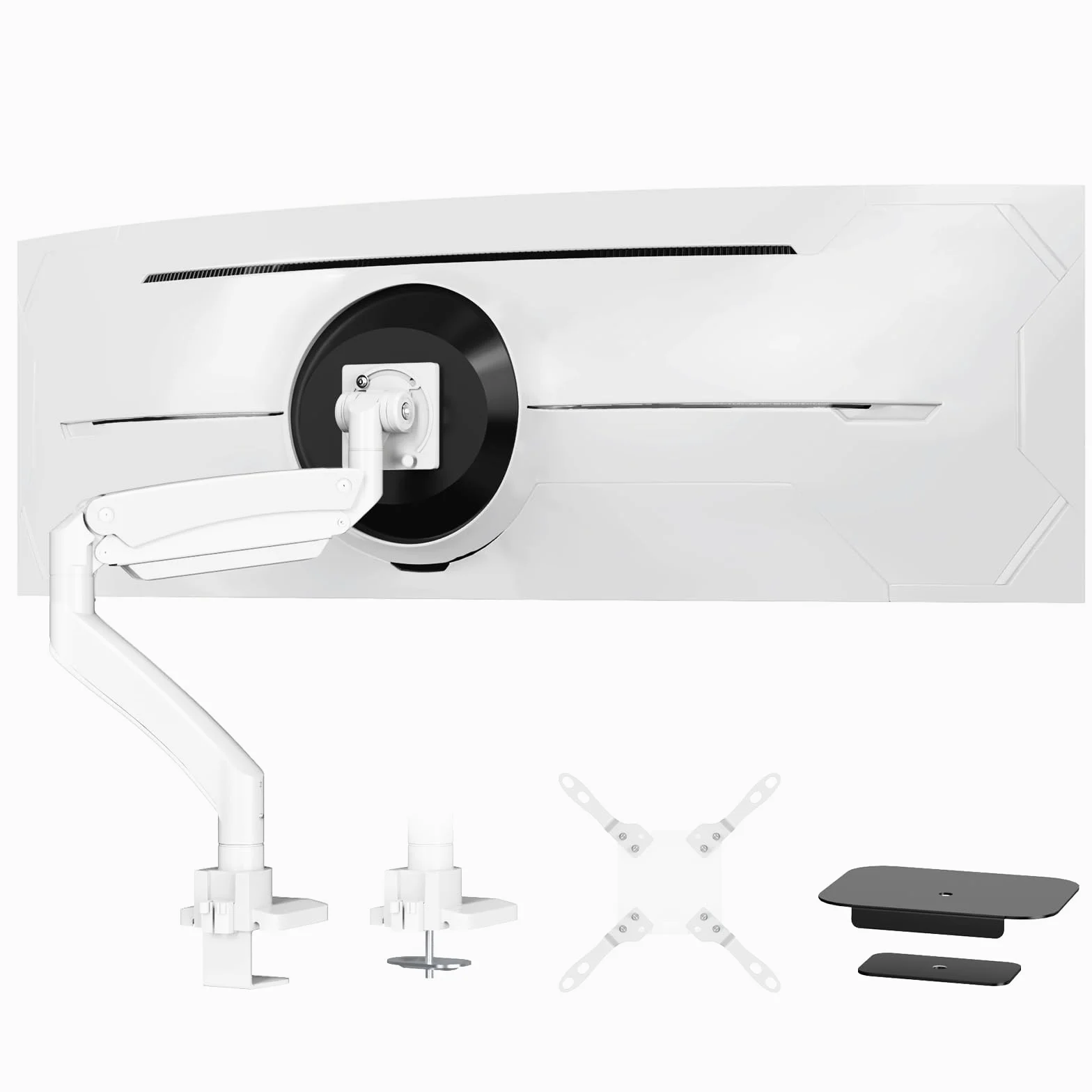 PUTORSEN - Supporto per monitor Ultrawide 22-57 pollici, regolabile in altezza, fino a 27 kg, VESA Max fino a 200 x 200 cm