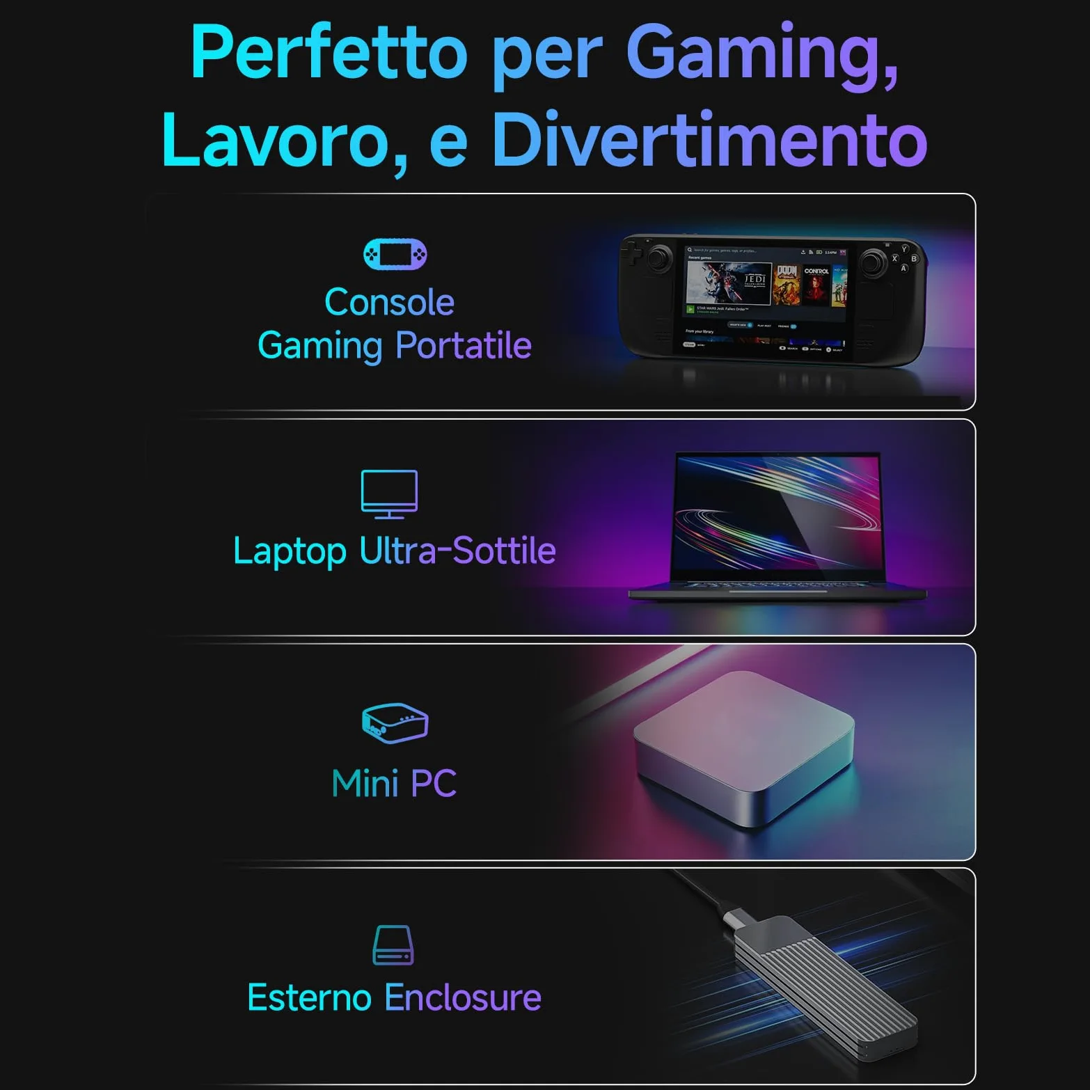 fanxiang S630 500GB SSD M.2 2230, NVME M2 SSD PCIe Gen4x4, Fino a 4850MB/s, Per Rog Ally, Steam Deck, Microsoft Surface Pro, Mini PC, Ultrabook - Unità a Stato Solido Interna