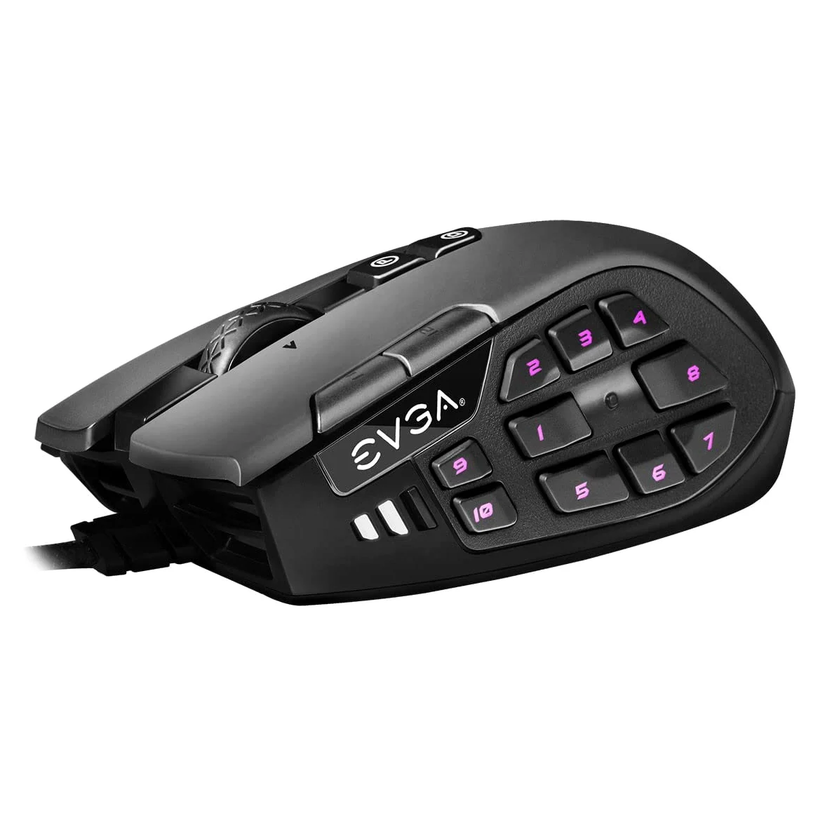 EVGA X15 MMO Gaming Mouse, 8k, Wired, Black, Customizable, 16,000 DPI, 5 Profiles, 20 Buttons, Ergonomic 904-W1-15BK-K3