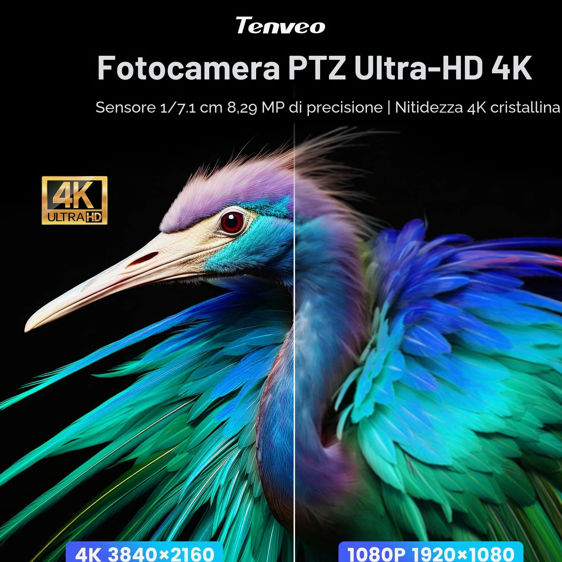 Tenveo Sistema di Telecamera per Conferenze 4K con Microfono Bluetooth, Camera PTZ Zoom Ottico 3X Tracking IA, USB3.0/HDMI, 93° Grandangolo per Videoconferenza, Riunioni, Chiesa, Zoom/Teams/OBS
