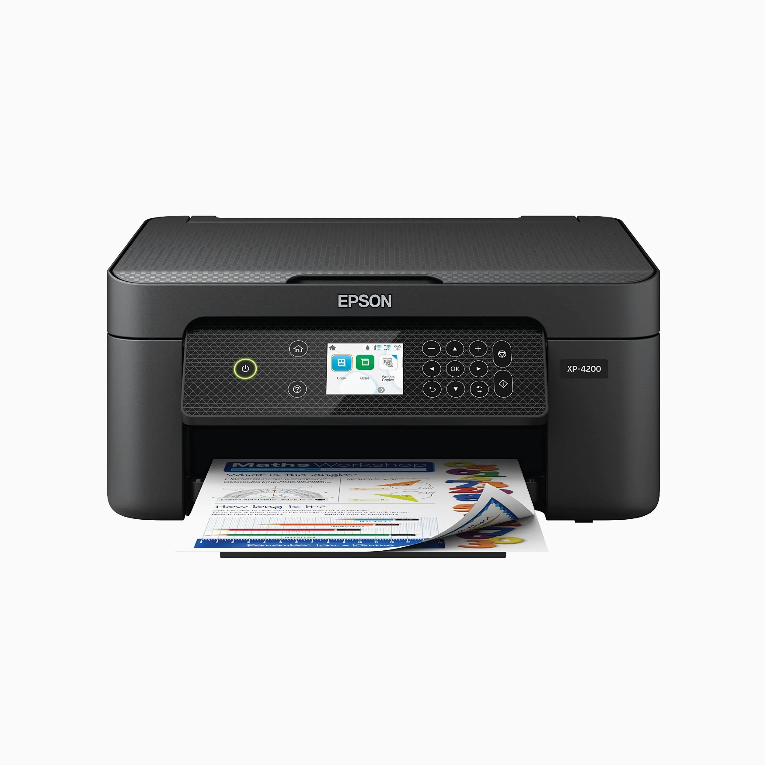 Epson Expression Home XP-4200 - Stampante wireless a colori All-in-One con scansione, copia, stampa fronte/retro automatica, foto senza bordi e display a colori da 2,4", nero