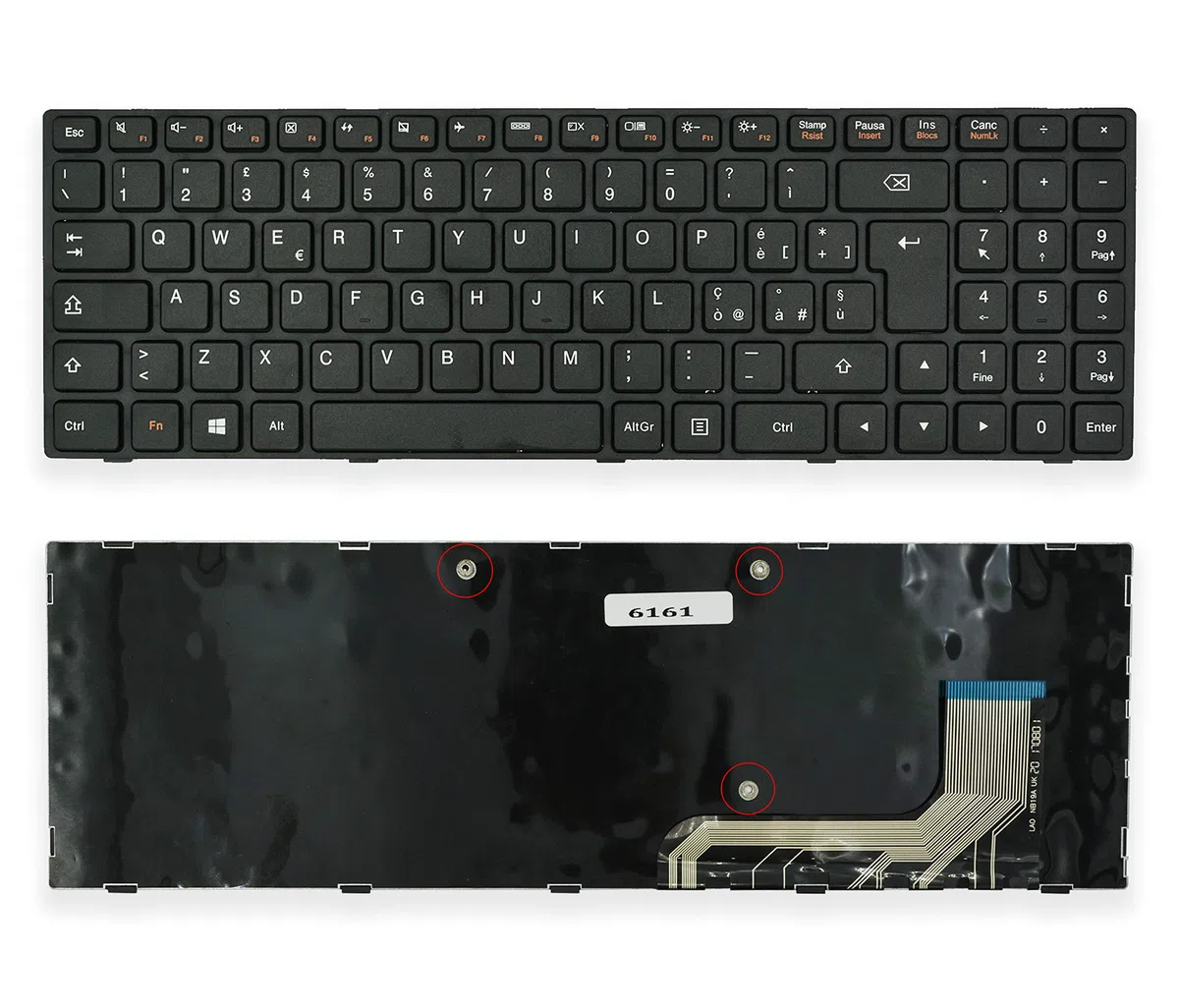 new net Keyboards - Tastiera Italiana Compatibile con Lenovo IdeaPad b50-10 100-15 100-15iby 100-15ib PK131ER1A10 9Z.NCLSN.00U V153302AK1 NSK-BR00I NSK-BR0SN PK131ER1A11 (con frame)