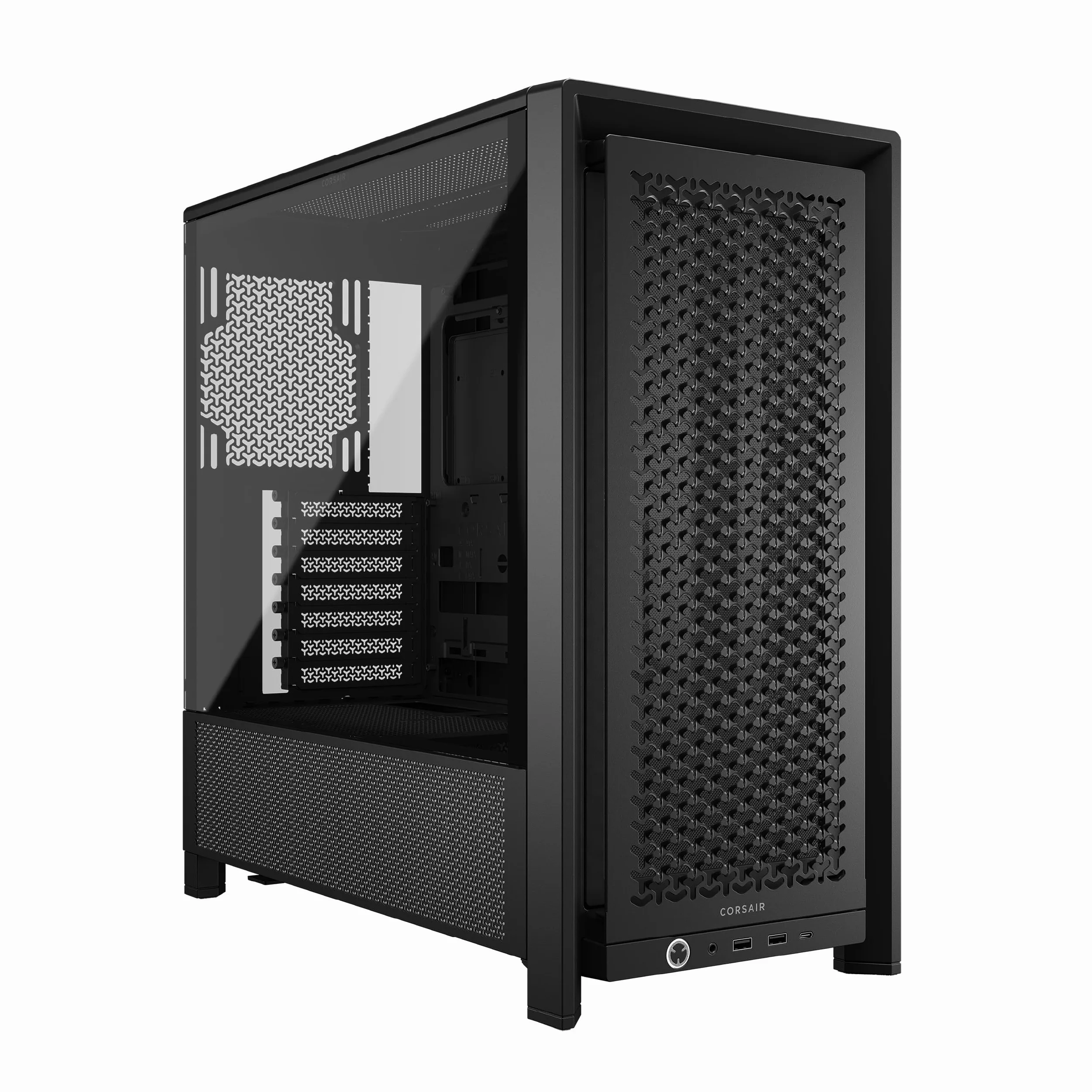 CORSAIR FRAME 4000D Modular Mid–Tower ATX PC Case – Flusso d'aria elevato, sistema di montaggio ventole InfiniRail™, ASUS BTF, MSI Project Zero, Gigabyte Project Stealth – Nero