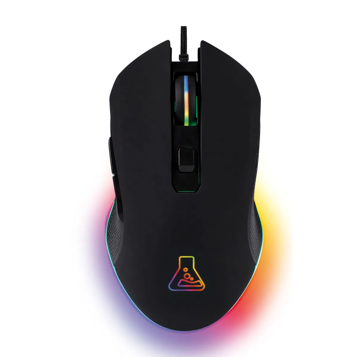 THE G-LAB - Kult Helium Pro - Mouse Gaming con Filo - Mouse da Gaming USB - Sensore Ottico Regolabile 12800 DPI, Illuminazione LED 7 Colori, Mouse Gamer Silenzioso a 6 Pulsanti - PC/PS4/PS5/Xbox