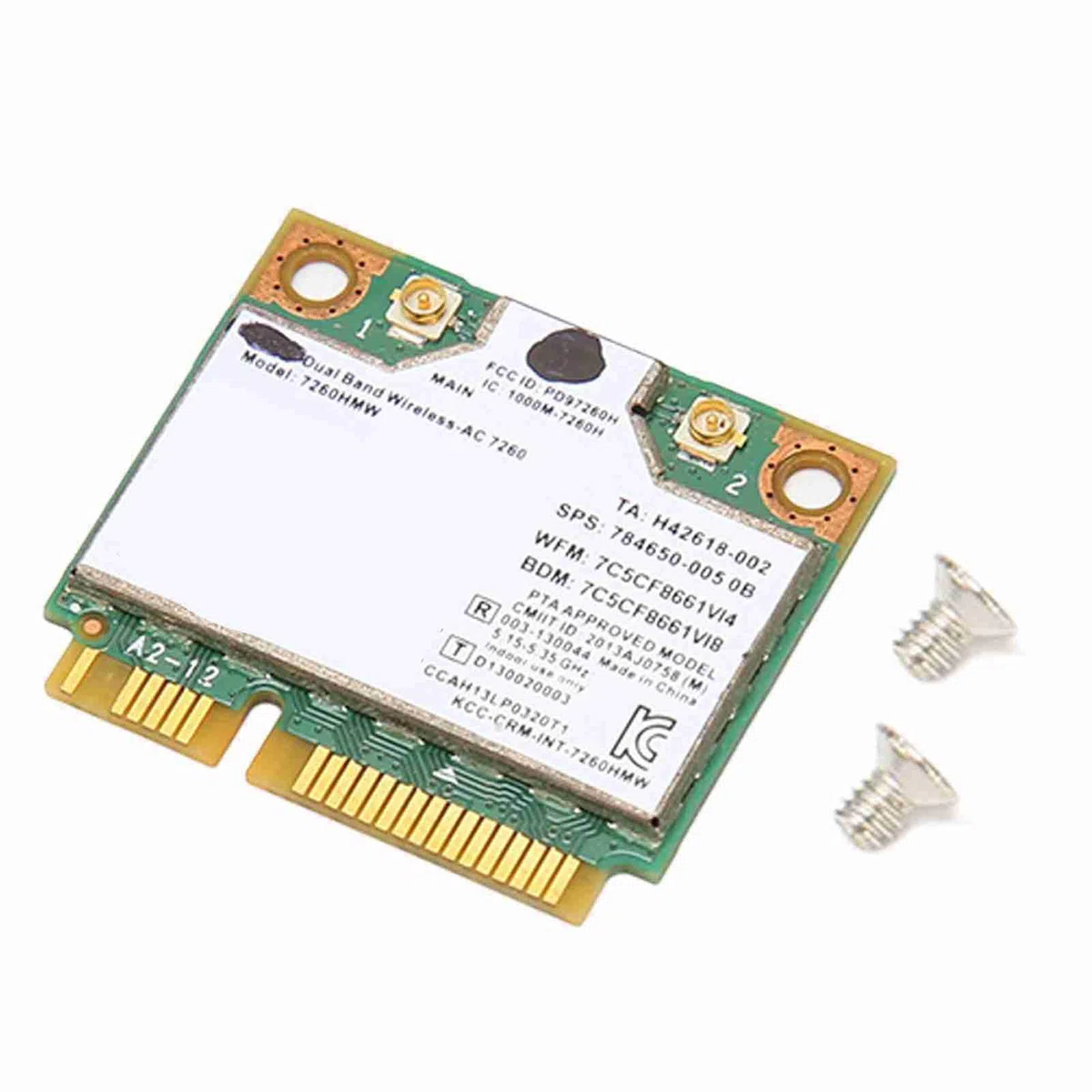 Scheda Wireless Dual Band Universale 2.4G + 5G per 7260Ac 867Mbps Scheda di Rete Wireless Bluetooth 4.0 Supporto 802.11ac / a/b/g/n Supporto per 16F4 16Gc 1763