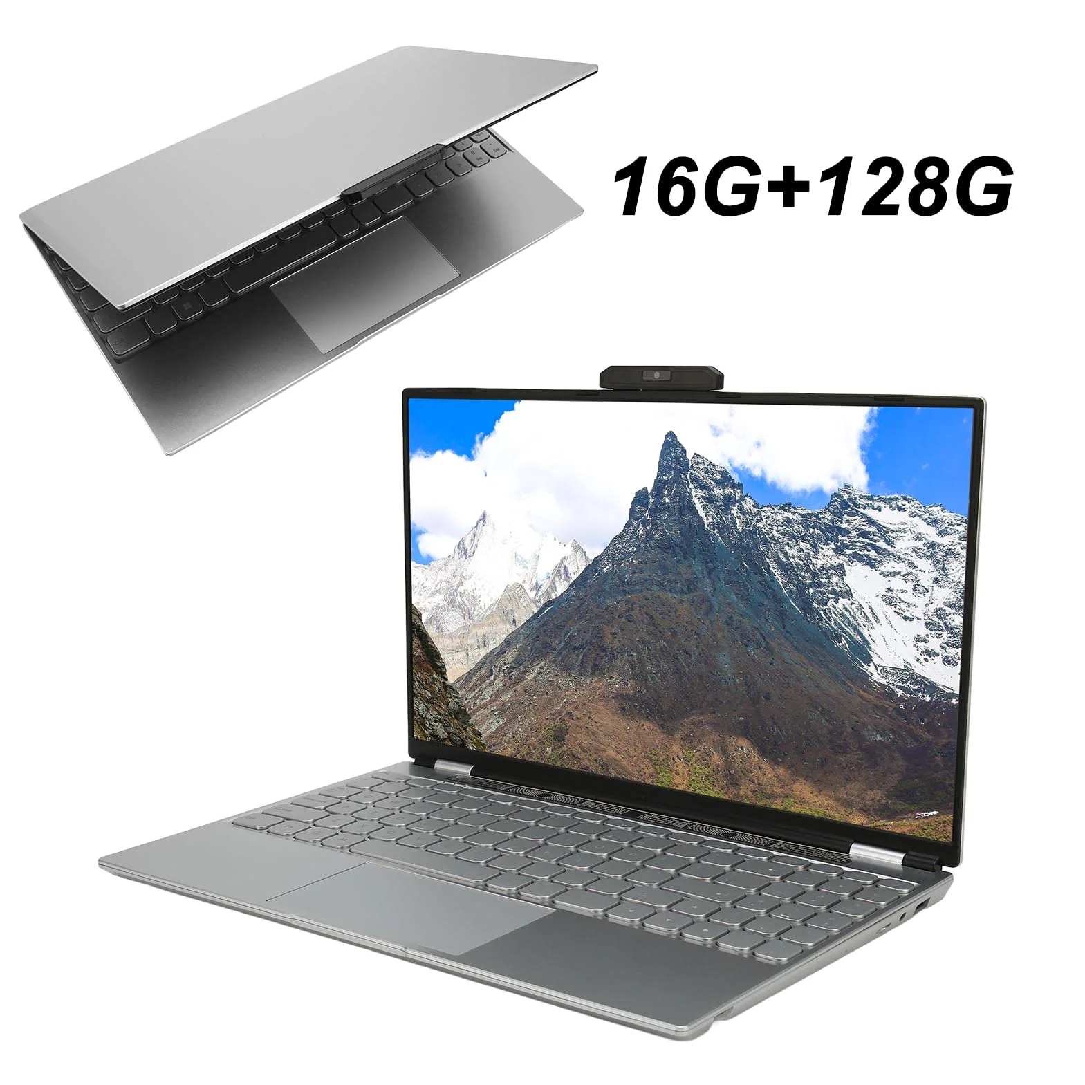 Gaming Laptop Quad Core CPU Dual Band WiFi 15.6 Pollici Business Laptop 16GB RAM Gaming (16G+128G Spina UE)