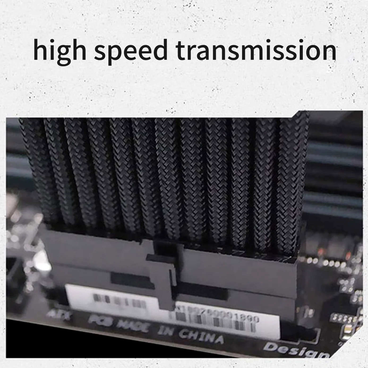 Cavo di alimentazione con manicotto per PC, set di cavi di prolunga da 35 cm, 24 pin, GPU, PCIE, 6+2 pin, 8 pin, CPU 4 + 4 pin, 18 AWG, cavo di alimentazione in nylon intrecciato