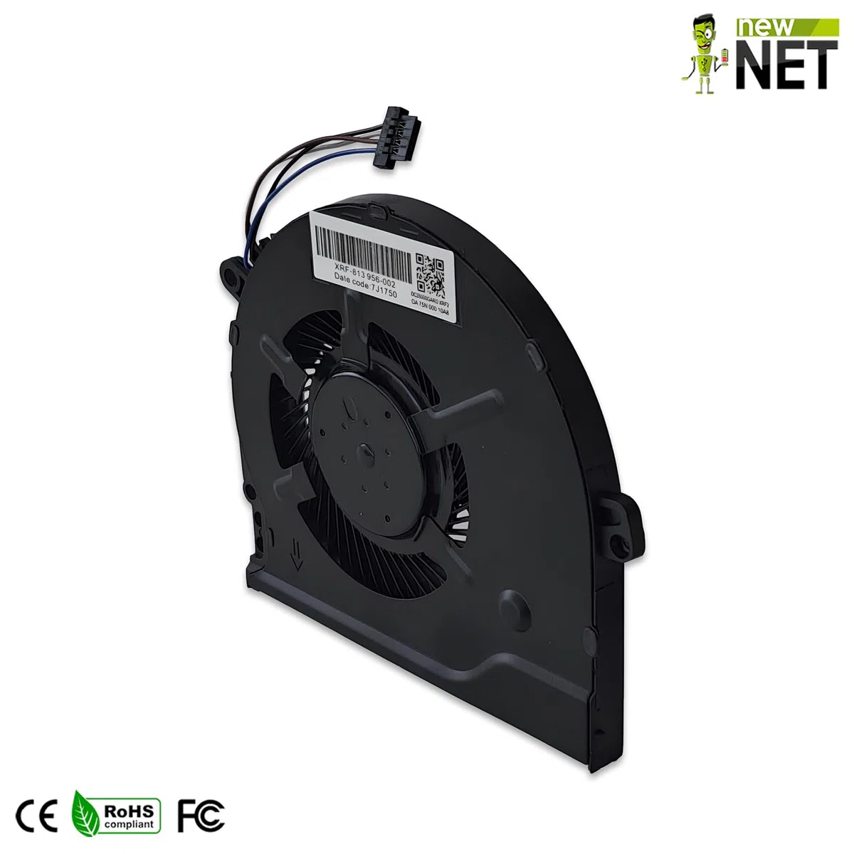 New Net - Ventola CPU Fan compatibile con HP Pavilion 15t-cc, 15t-cc500, 15t-cc5xx, 15-ck, 15-ck000, 15-ck0xx [4 pin - diametro 50 mm]