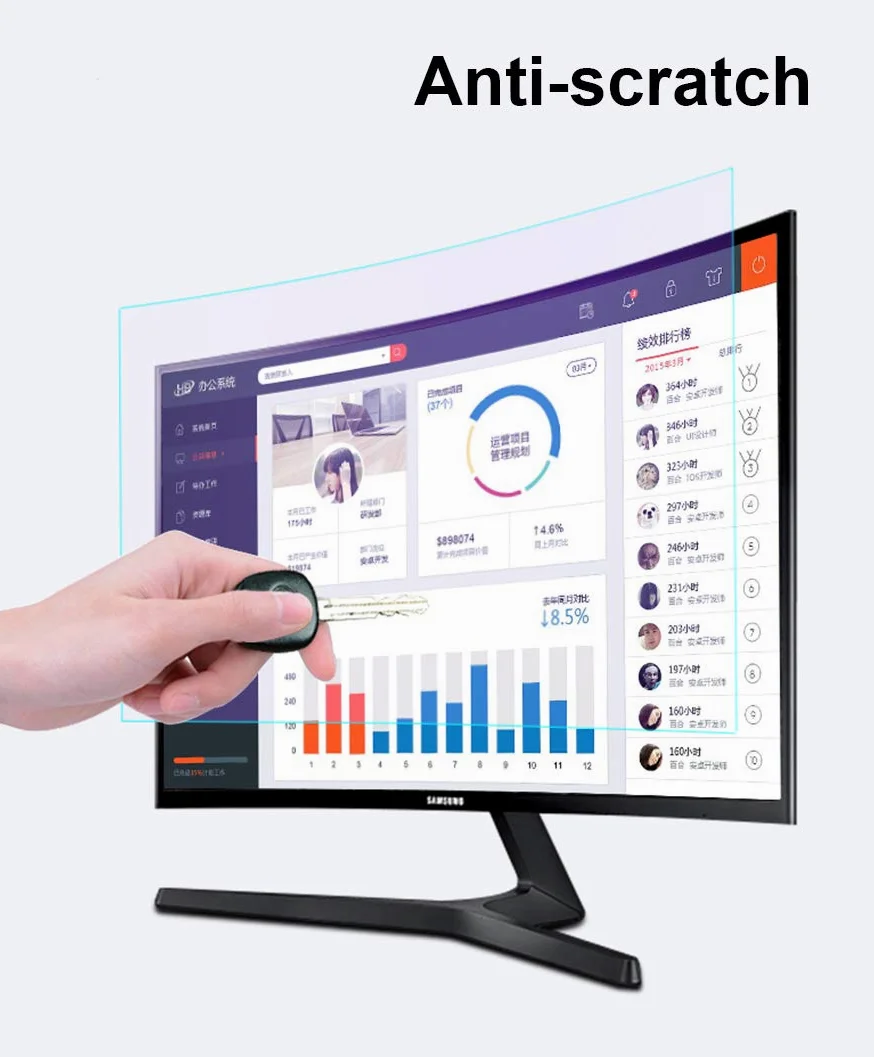 Filtro Per La Protezione Dello Schermo Anti Riflesso Anti Luce Blu Per 34 Pollici Monitor Da Gioco Curved Ultrawide 21: 9 Desktop Monitor, Alleviare L'affaticamento Degli Occhi