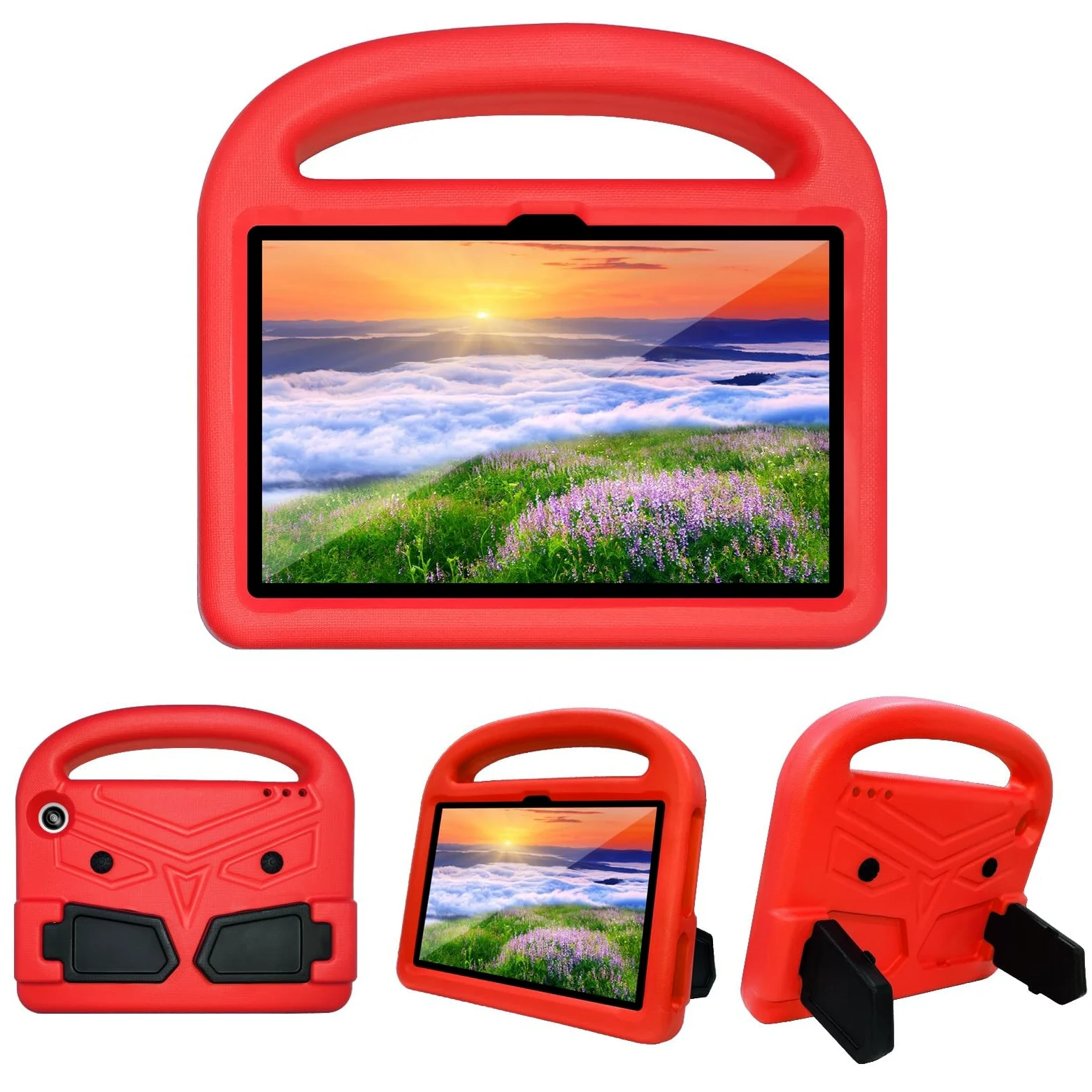 Custodia protettiva per tablet PC compatibile con Kindle Fire 7 di 12a generazione da 7" 2022, custodia per tablet compatibile con bambini, leggera in EVA antiurto a prova di caduta, con manico e