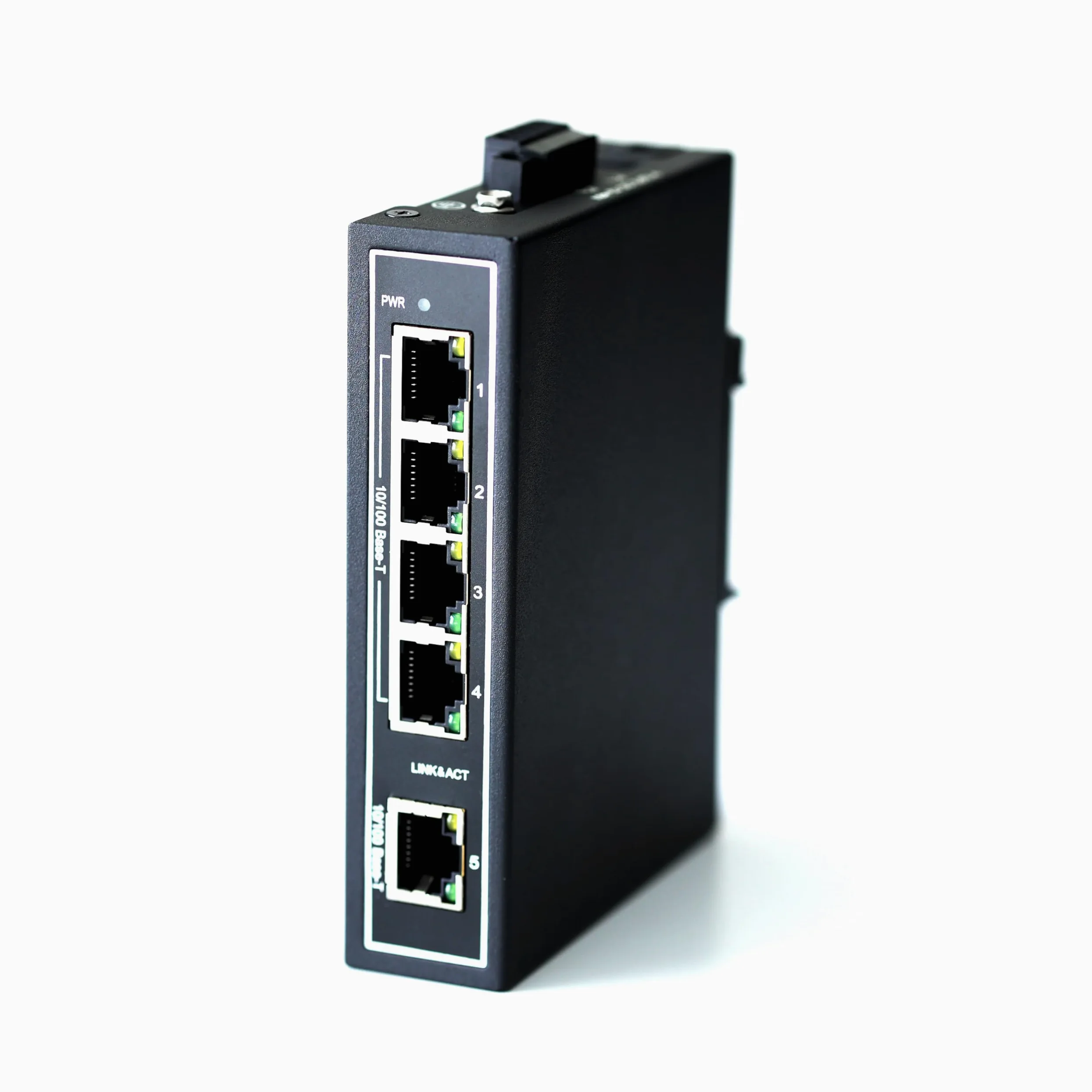 WDH-5ET-DC 10/100 Mbps Switch Ethernet industriali non gestiti a 5 porte con guida DIN/montaggio a parete (UL in lista, senza ventole, -30°C ~ 75°C)