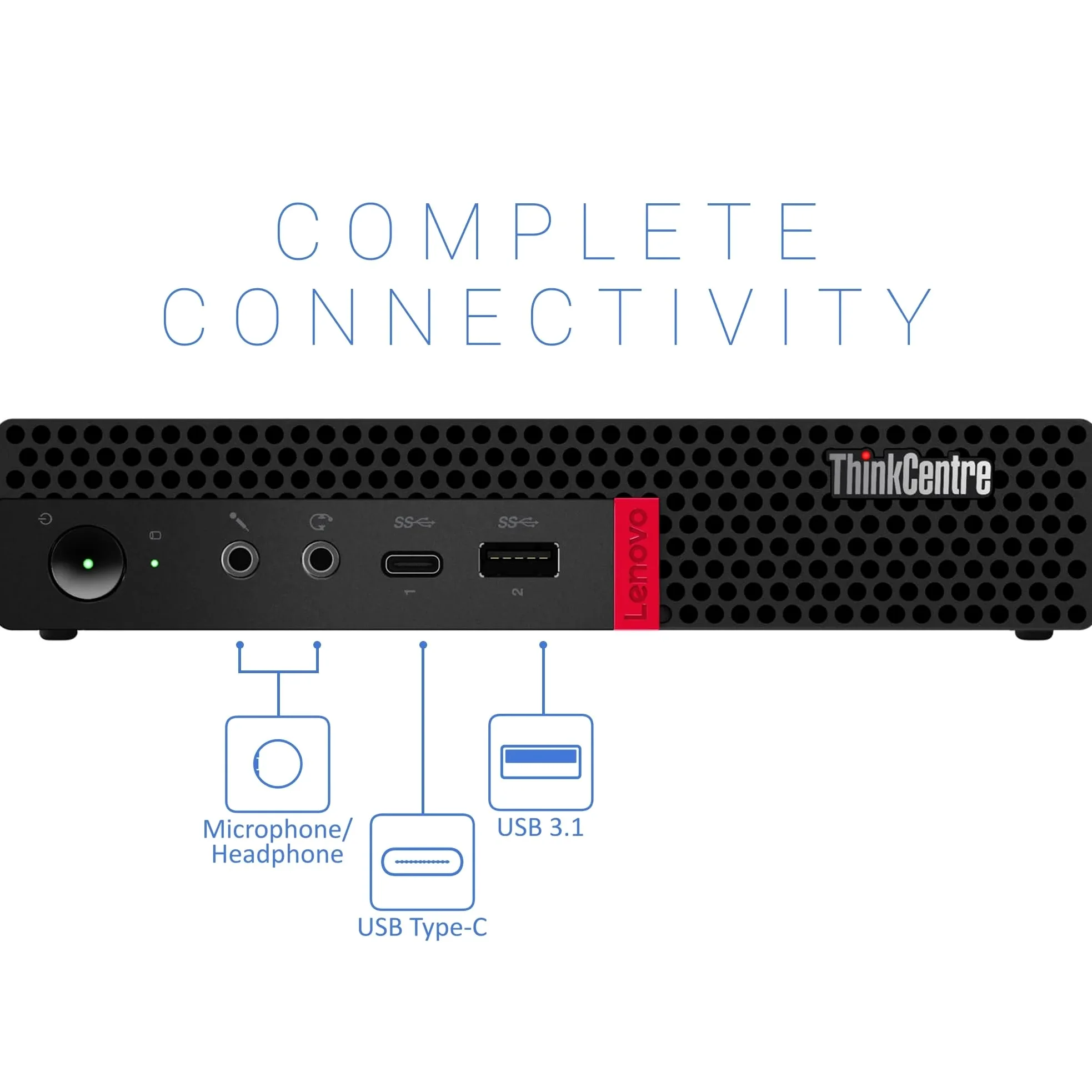 Lenovo ThinkCentre M720q Mini Desktop Computer, Intel Core i5-9500T, 16GB RAM, 256GB SSD, WiFi, Bluetooth, Nessuna tastiera e mouse, Windows 11 Pro (Ricondizionato)