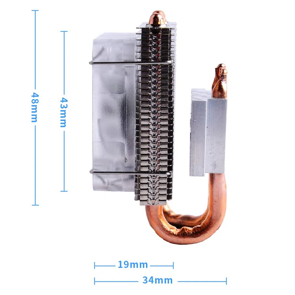 GeeekPi Raspberry Pi Low-Profile CPU Cooler, Raspberry Pi Orizzontale Ice Tower Cooler, Ventola RGB con Raspberry Pi dissipatore per Raspberry Pi 4 Modello B e Raspberry Pi 3B +/3B (Argento)