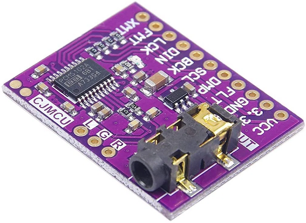 PCM5102A Convertitore digitale-analogico Modulo vocale PLL Scheda audio DAC stereo Scheda audio 3,5 mm Jack stereo 24 bit Modulo audio digitale per Raspberry Pi