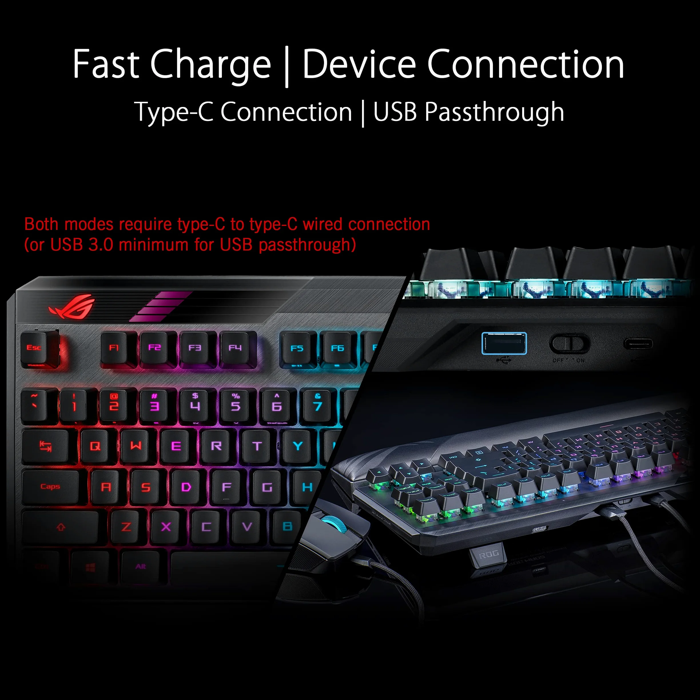 ASUS ROG CLAYMORE II tastiera Gaming Wireless a RF + USB Nero (ROG CLAYMORE WIRELESS RGB KEYBOARD) - Versione UK