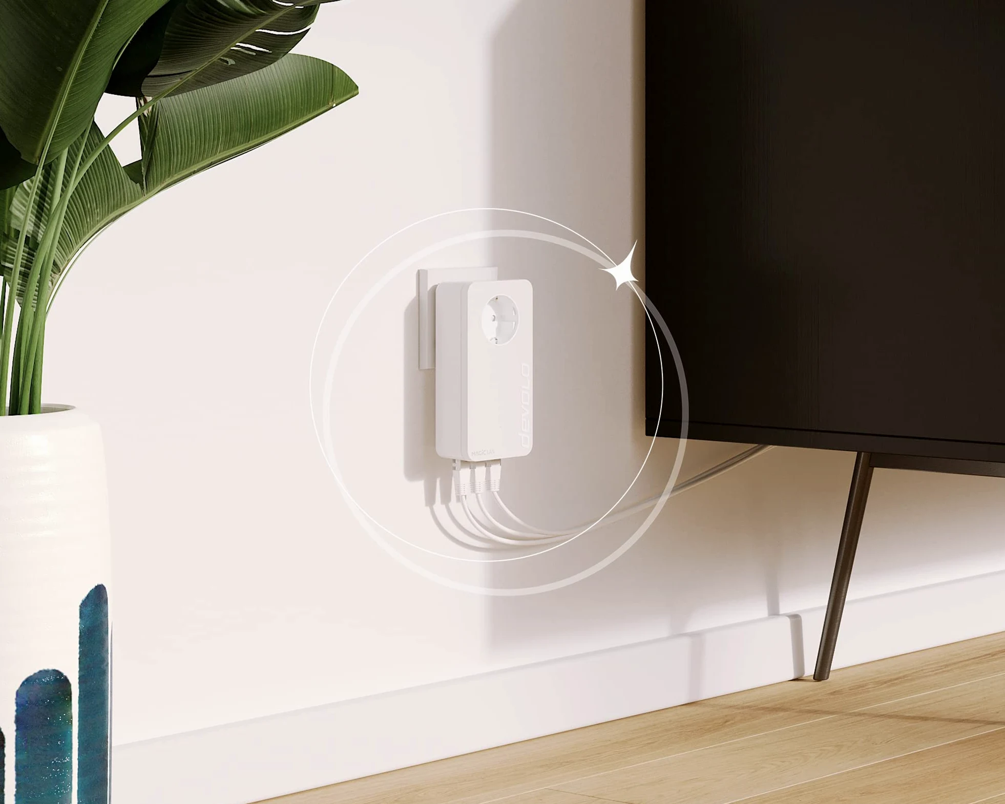 devolo Magic 2 LAN triple Starter Kit, adattatore Powerline, fino a 2.400 Mbps, 3 porte LAN Gigabit, bianco